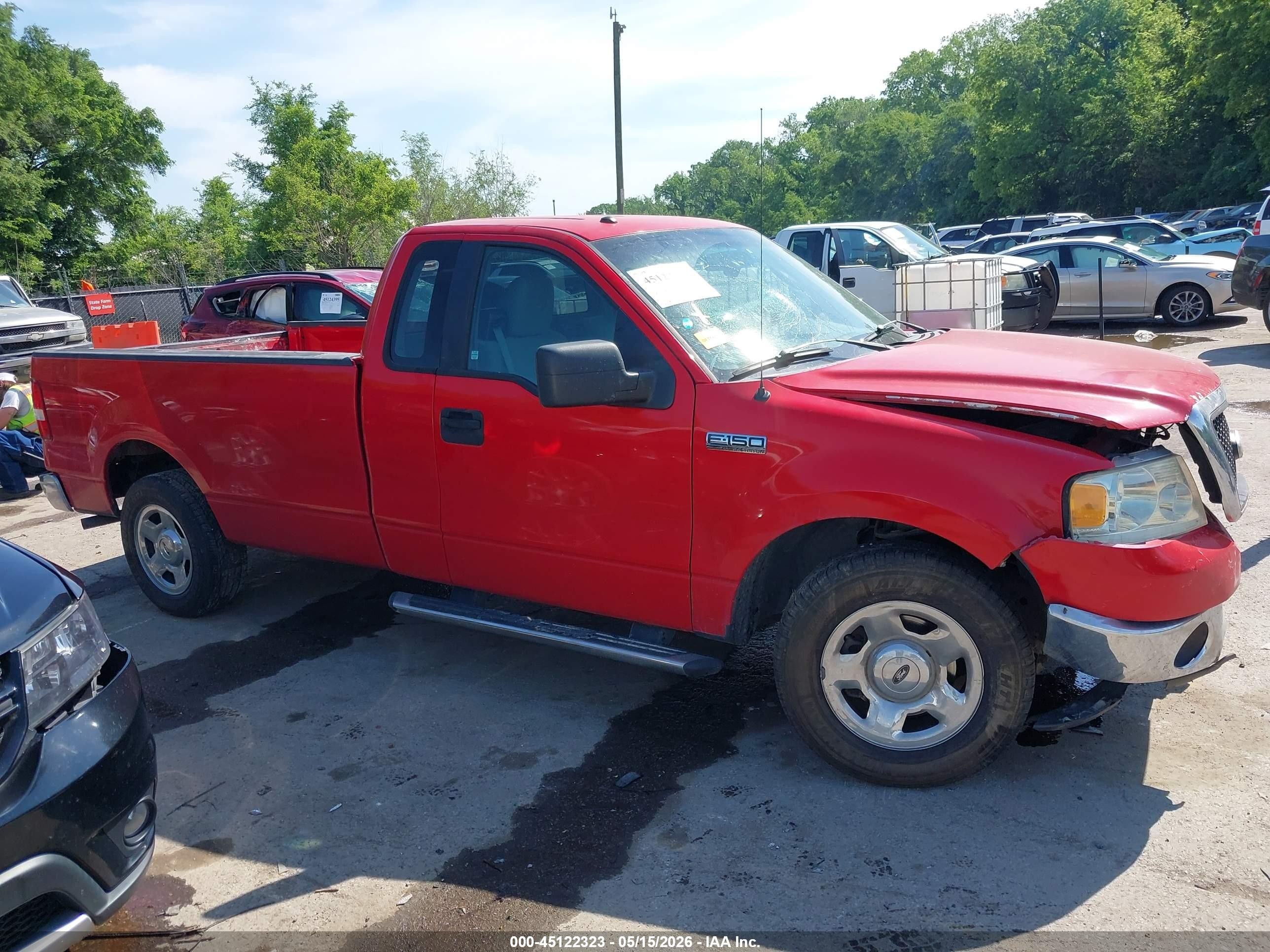 2007 Ford F-150 Xl/xlt Red vin: 1FTPF12V77NA41573