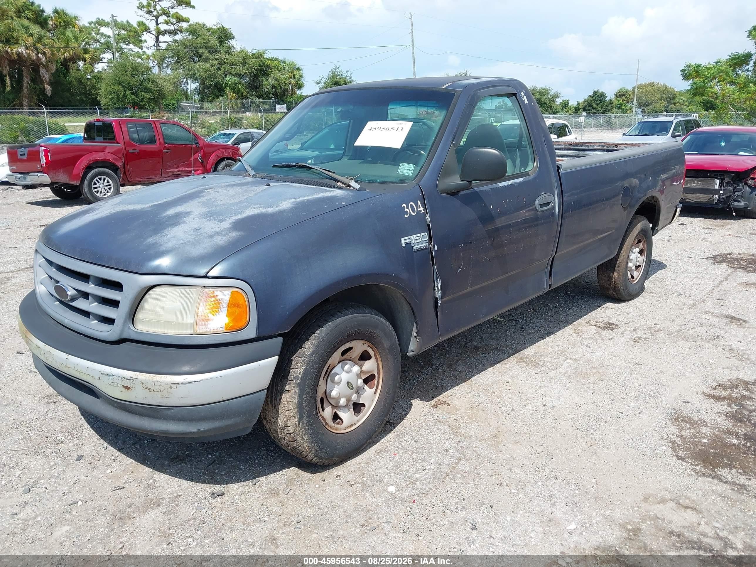 2000 Ford F-150 Work Series/xl/xlt Blue vin: 1FTPF17L2YNA89216