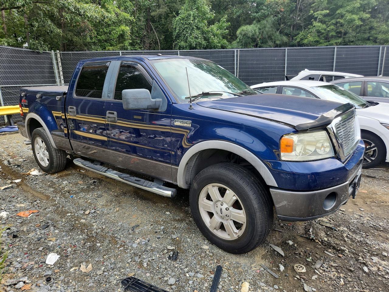 2007 Ford F150 Supercrew Blue vin: 1FTPW04527KB72645