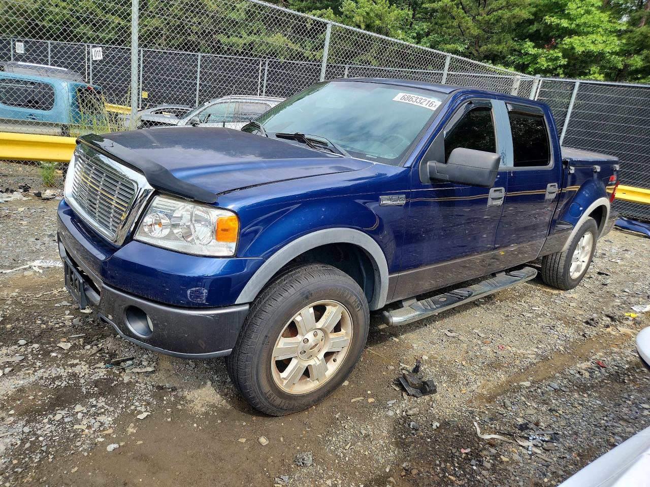 2007 Ford F150 Supercrew Blue vin: 1FTPW04527KB72645