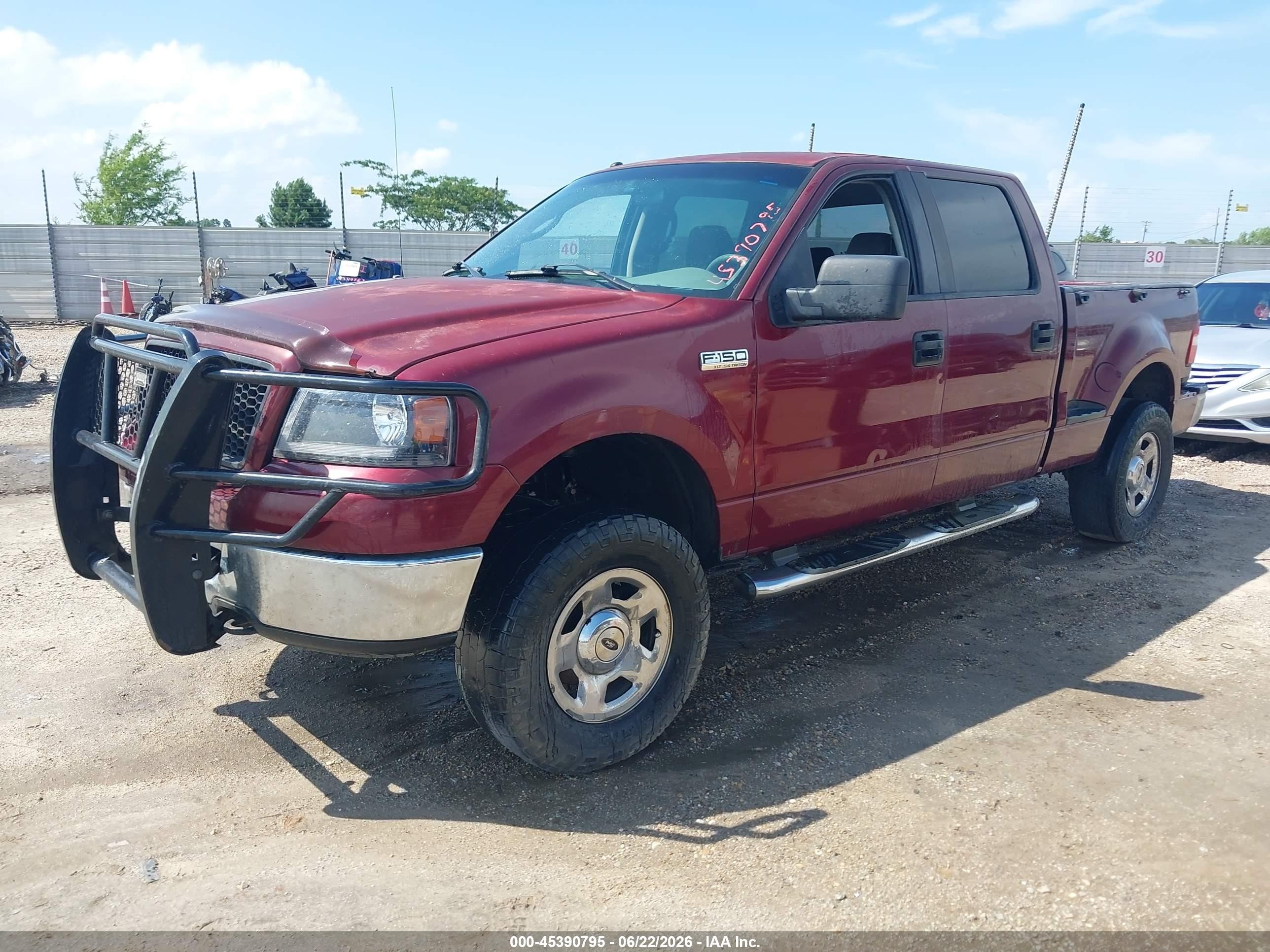 2006 Ford F-150 Fx4/xlt Burgundy vin: 1FTPW04596KC52555