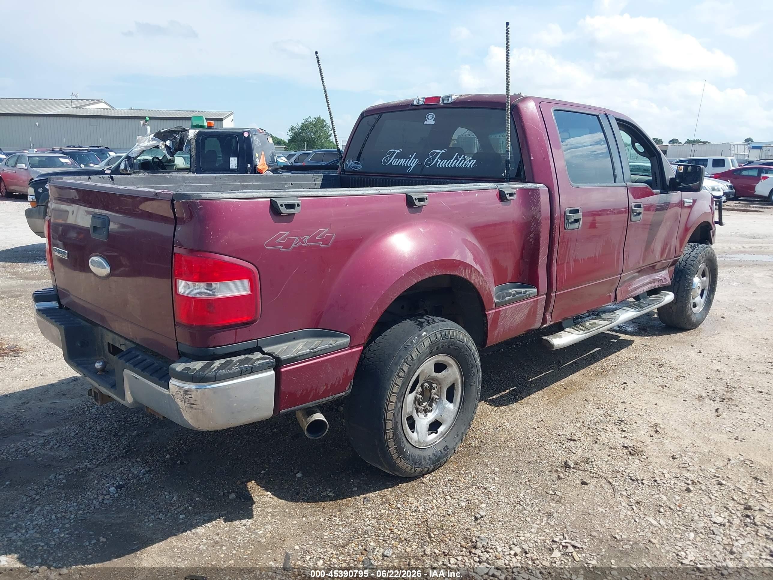 2006 Ford F-150 Fx4/xlt Burgundy vin: 1FTPW04596KC52555