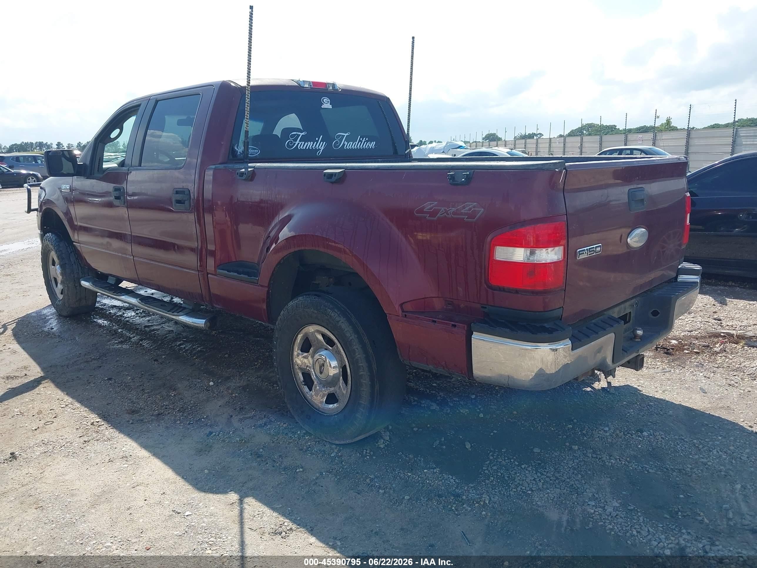 2006 Ford F-150 Fx4/xlt Burgundy vin: 1FTPW04596KC52555