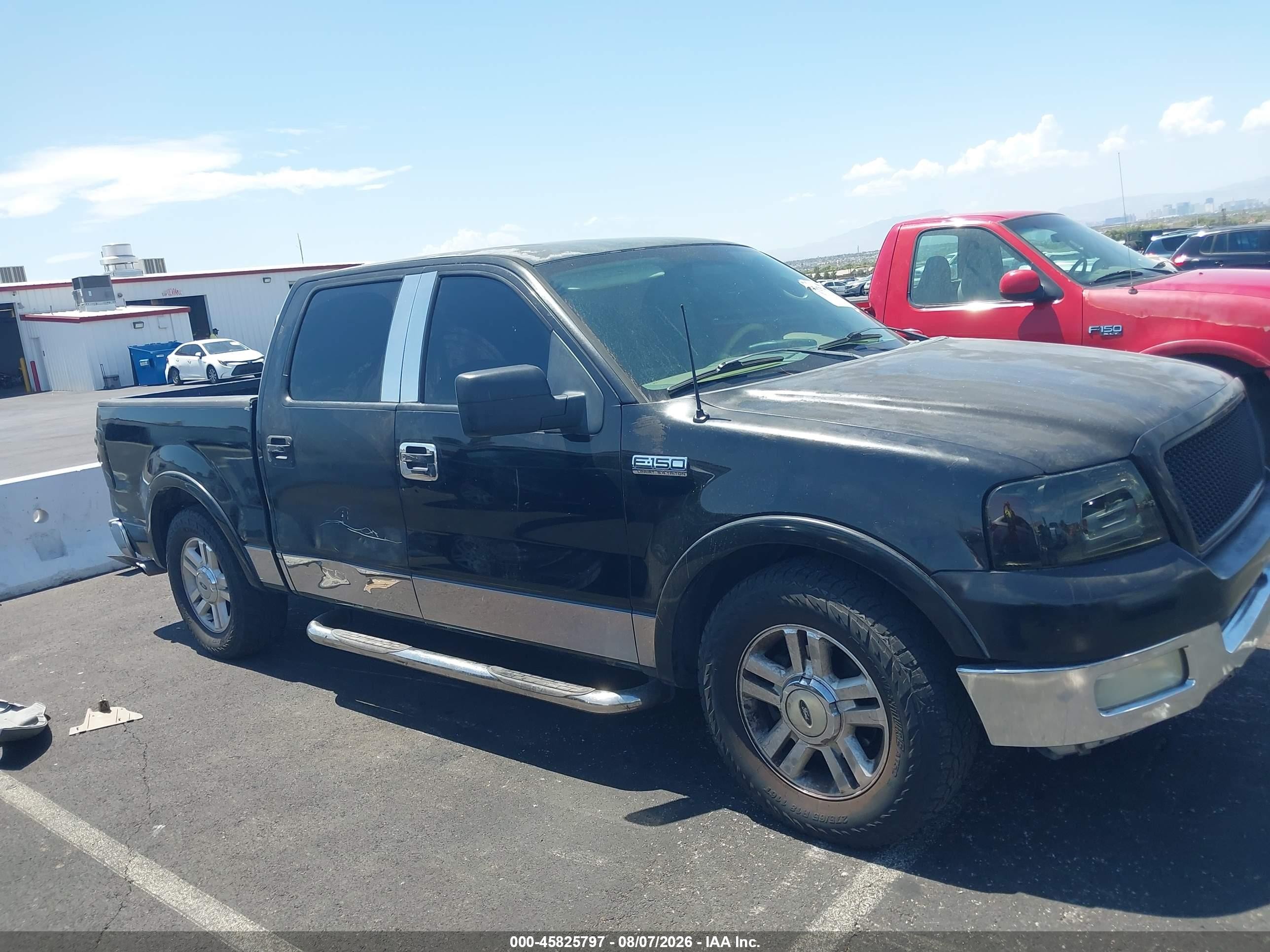 2004 Ford F-150 Lariat/xlt Black vin: 1FTPW12504KC04819