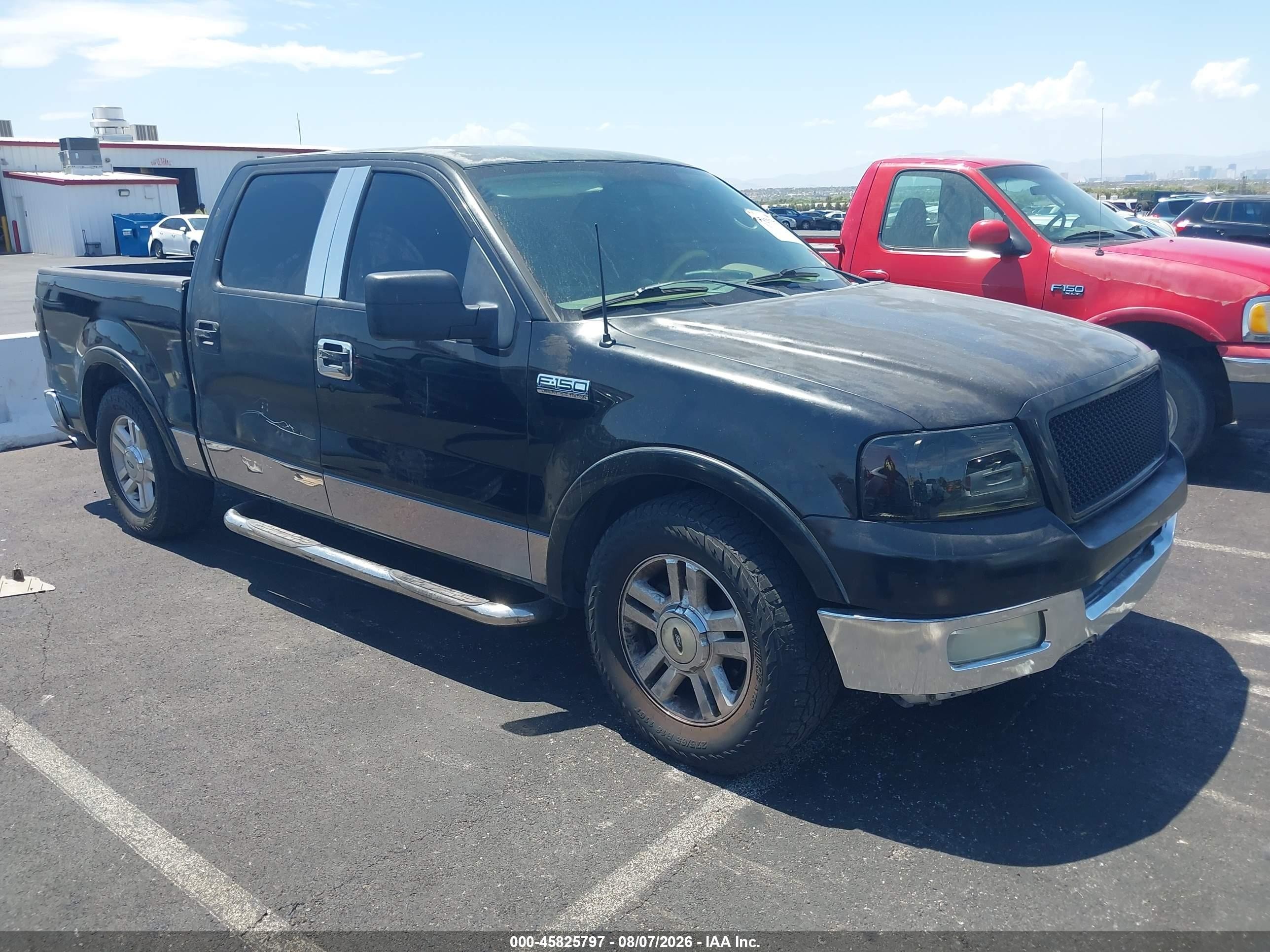 2004 Ford F-150 Lariat/xlt Black vin: 1FTPW12504KC04819