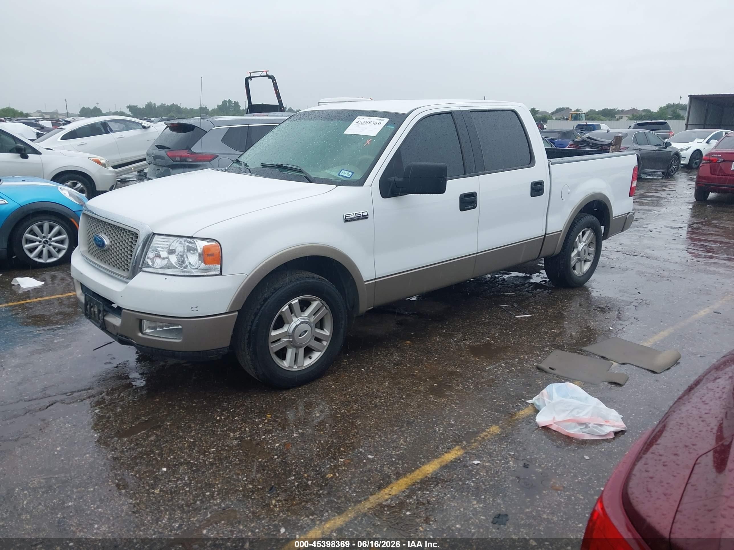 2004 Ford F-150 Lariat/xlt White vin: 1FTPW12504KD07528
