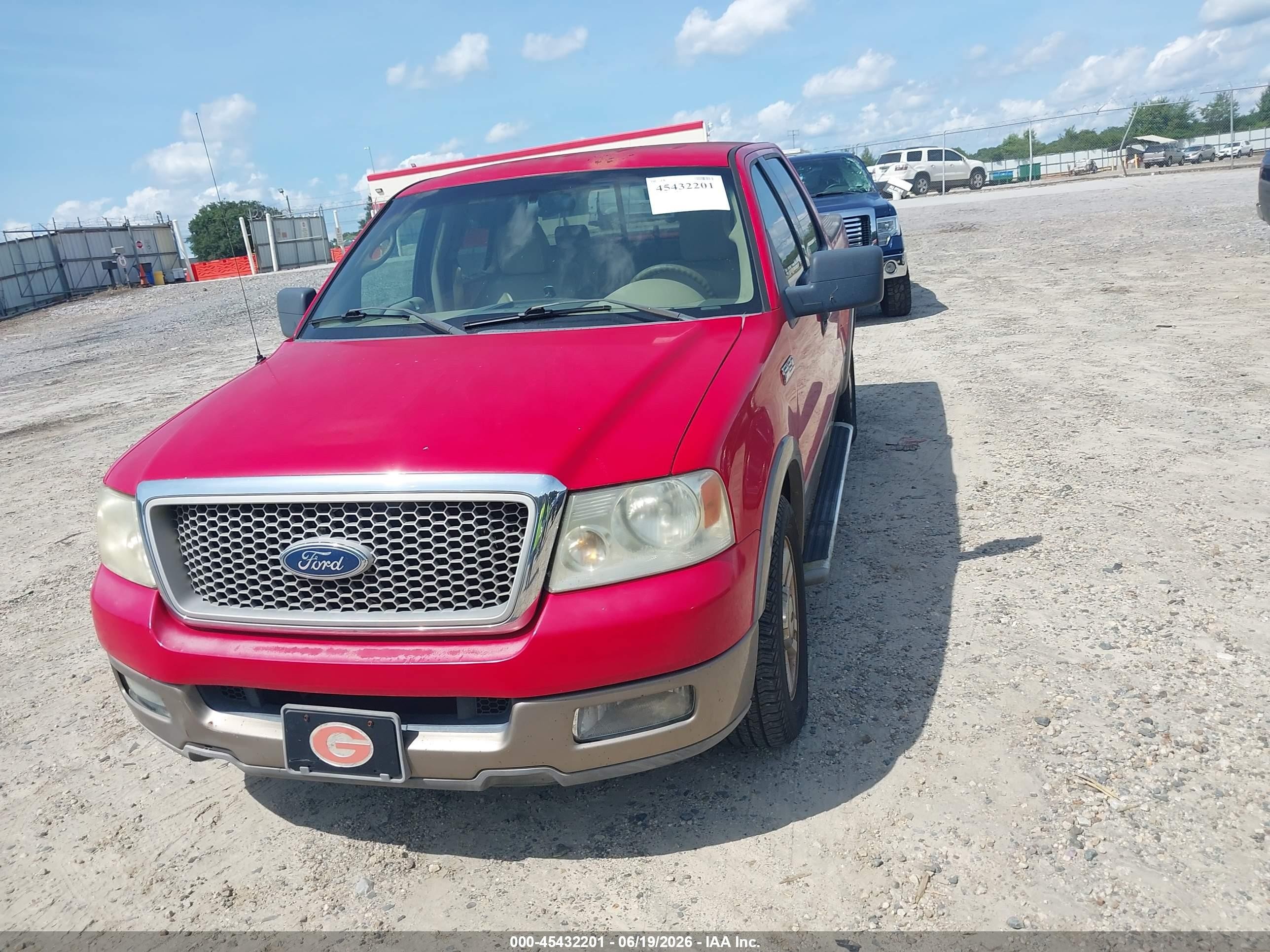 2004 Ford F-150 Lariat/xlt Red vin: 1FTPW12504KD36561