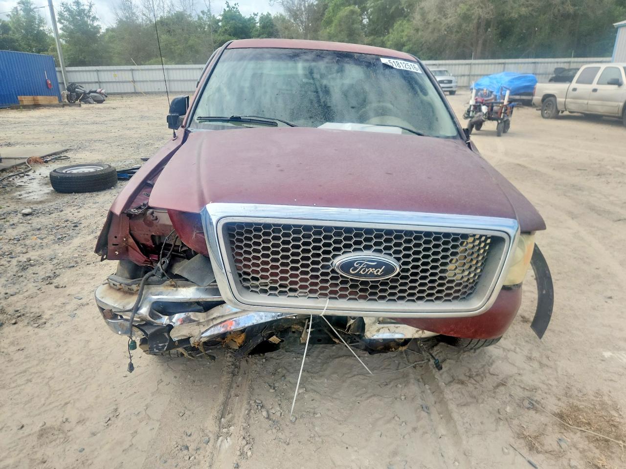 2005 Ford F150 Supercrew Burgundy vin: 1FTPW12505FA43589