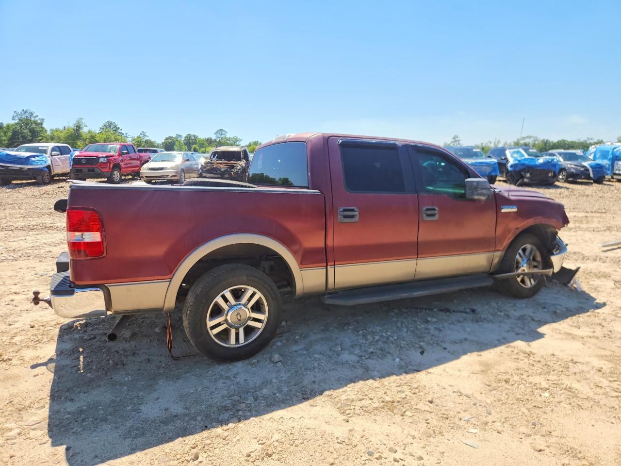 2005 Ford F150 Supercrew Burgundy vin: 1FTPW12505FA43589