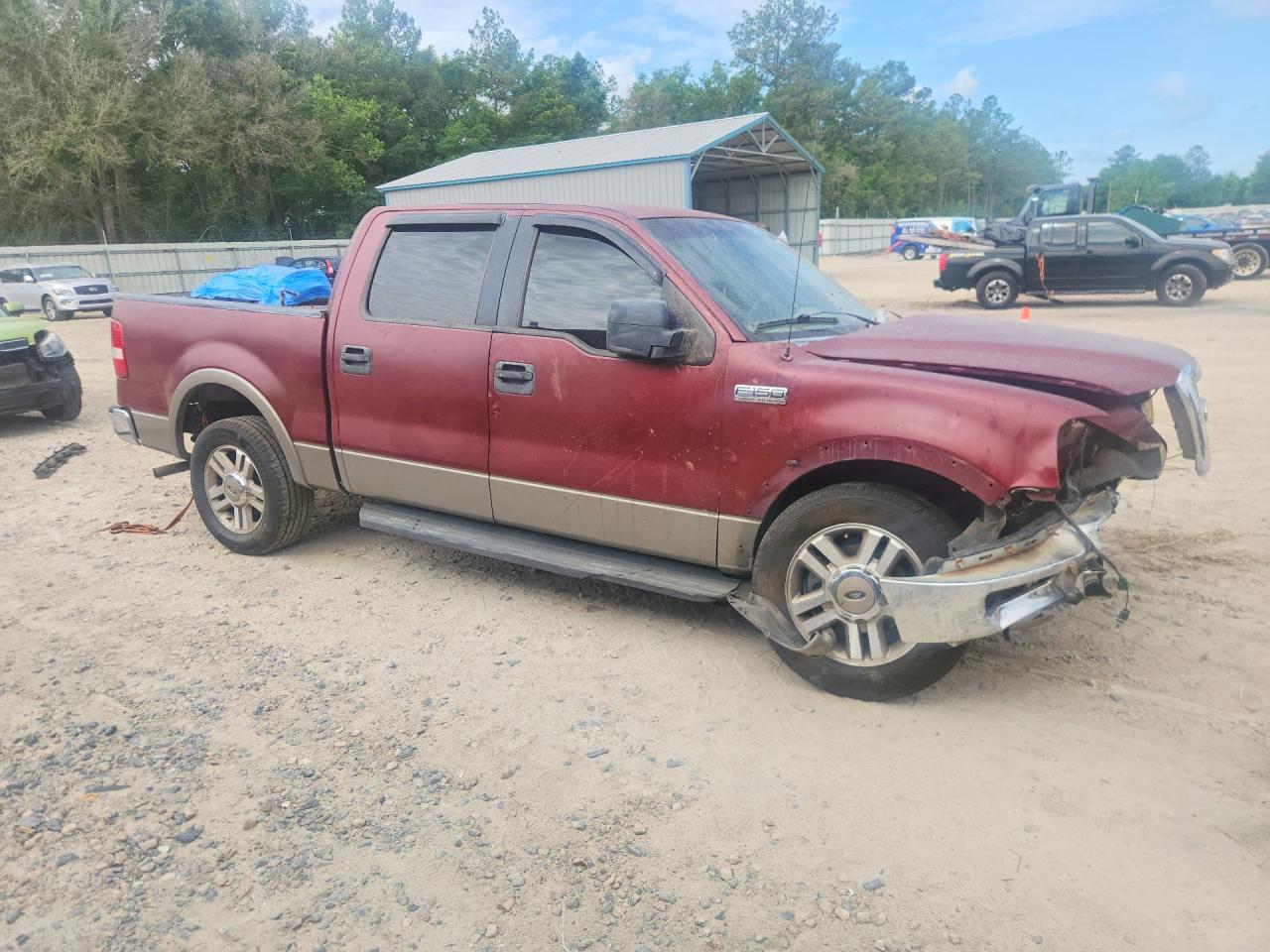 2005 Ford F150 Supercrew Burgundy vin: 1FTPW12505FA43589