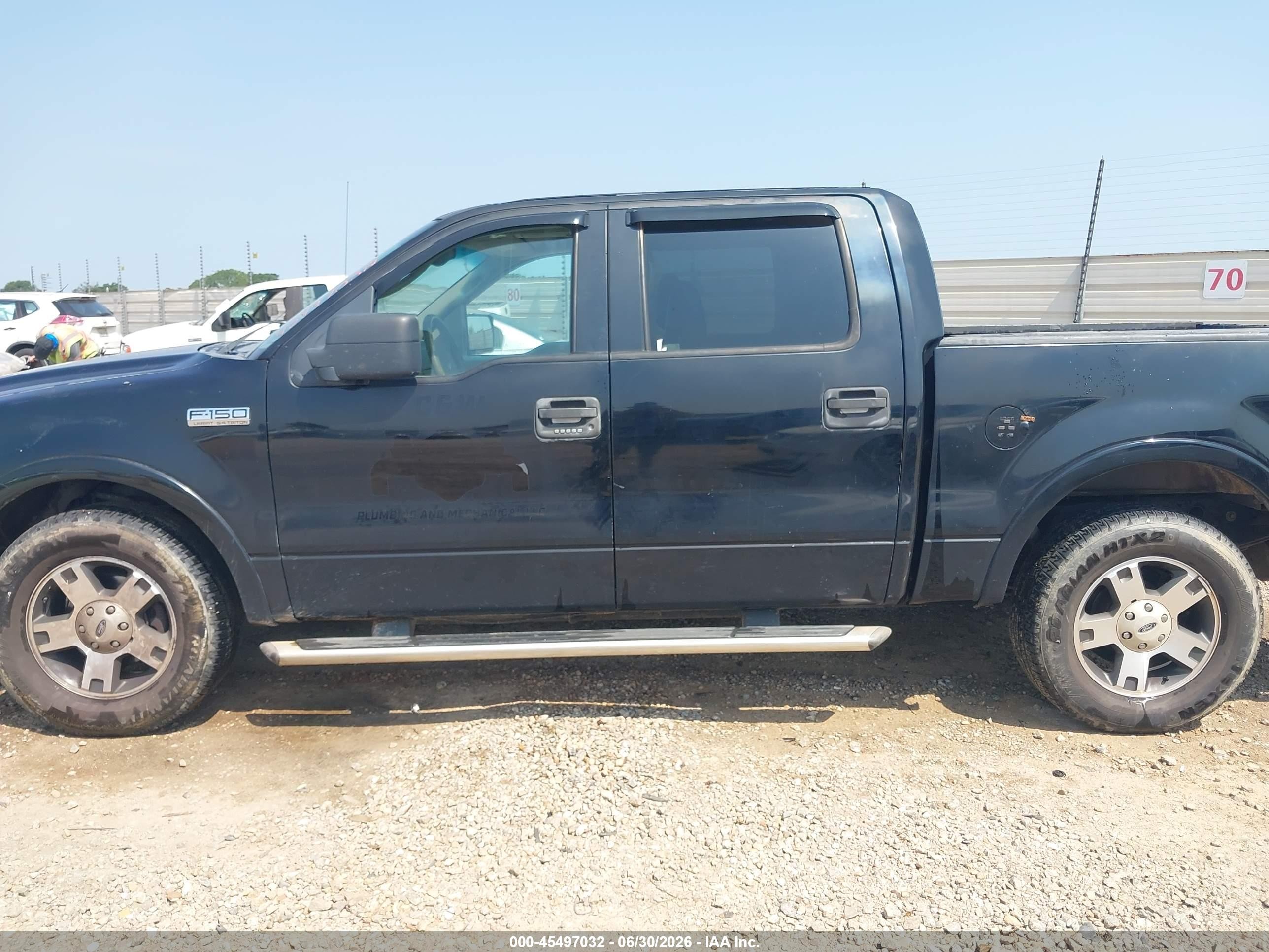 2005 Ford F-150 Lariat/xlt Black vin: 1FTPW12505FA65446