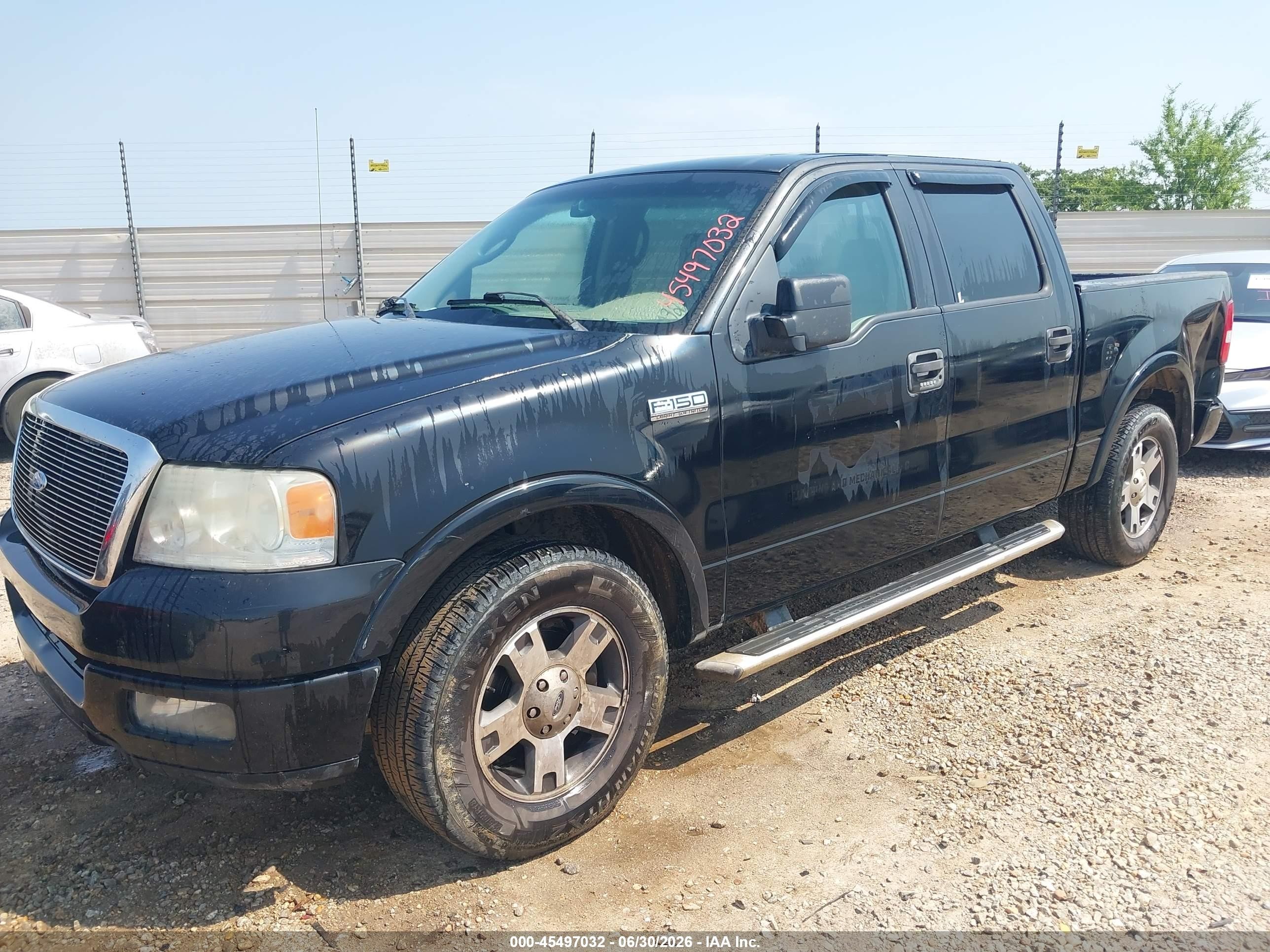 2005 Ford F-150 Lariat/xlt Black vin: 1FTPW12505FA65446