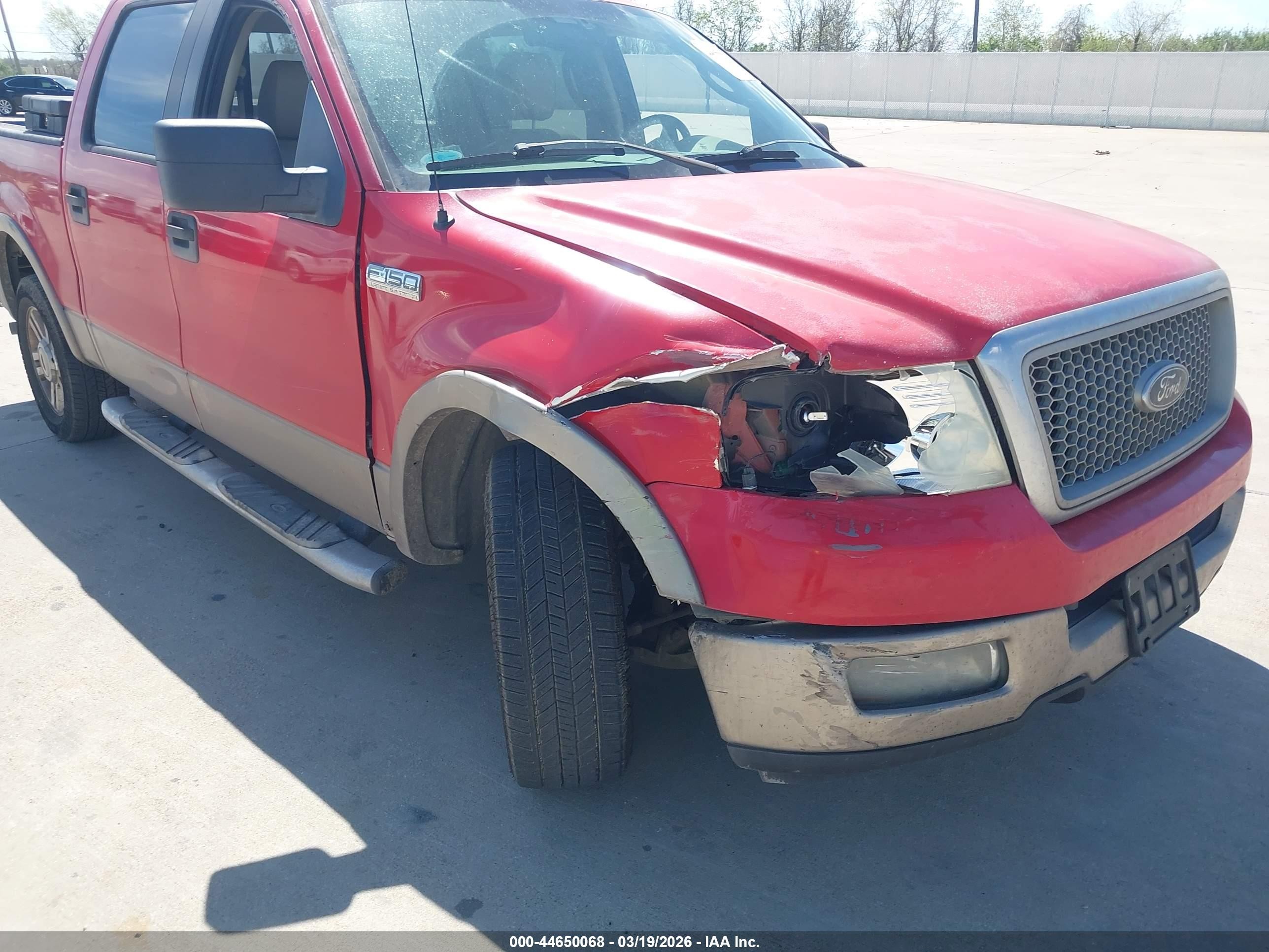 2005 Ford F-150 Lariat/xlt Red vin: 1FTPW12505FB05010