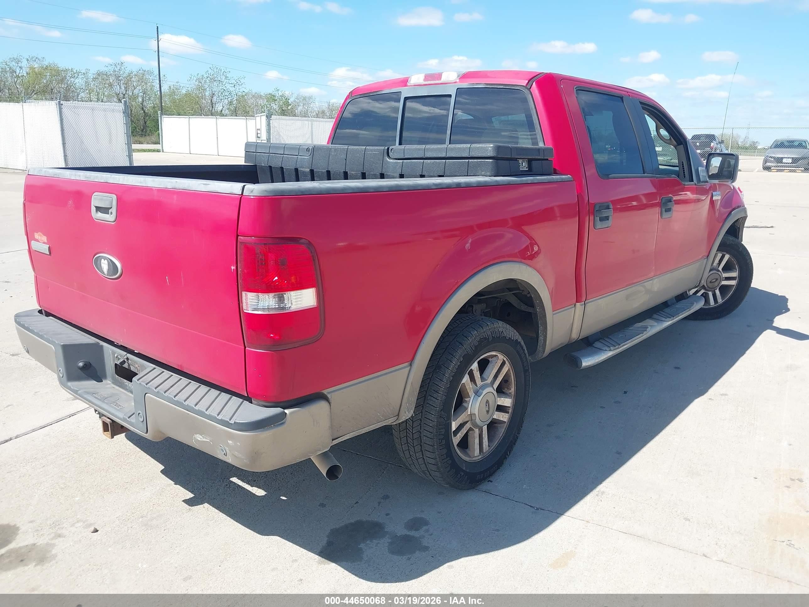 2005 Ford F-150 Lariat/xlt Red vin: 1FTPW12505FB05010