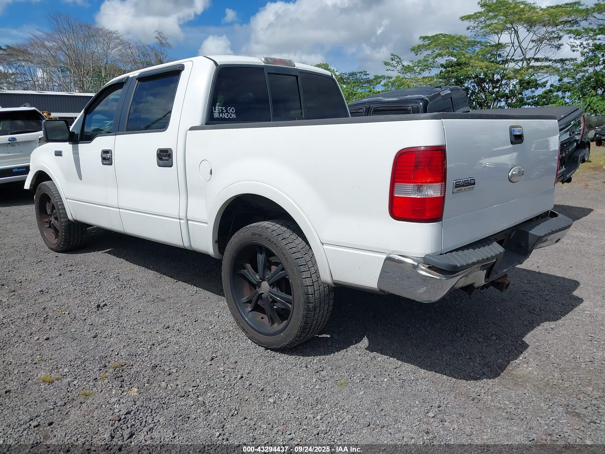 2006 Ford F-150 Lariat/xlt White vin: 1FTPW12506KD77470