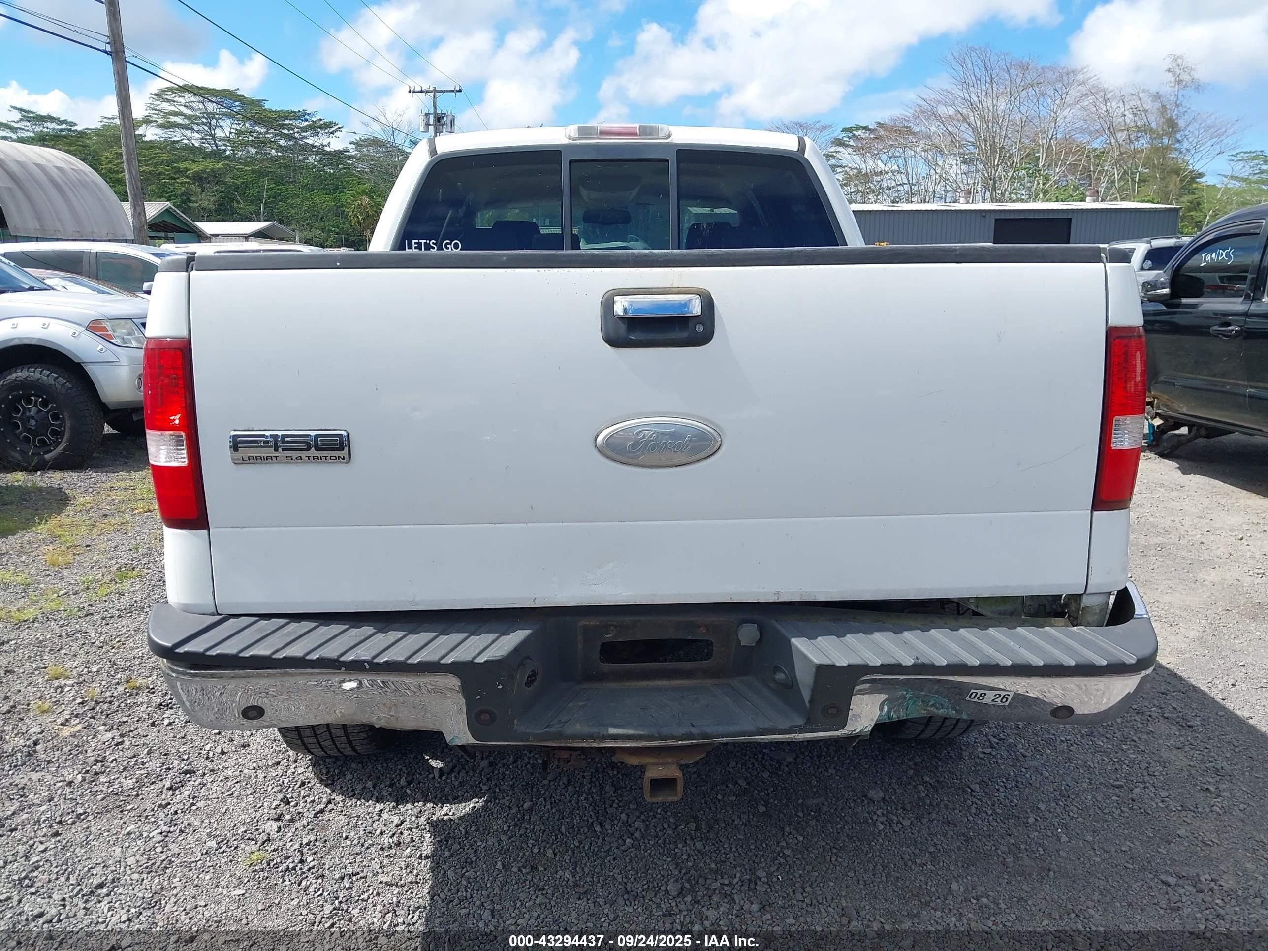 2006 Ford F-150 Lariat/xlt White vin: 1FTPW12506KD77470