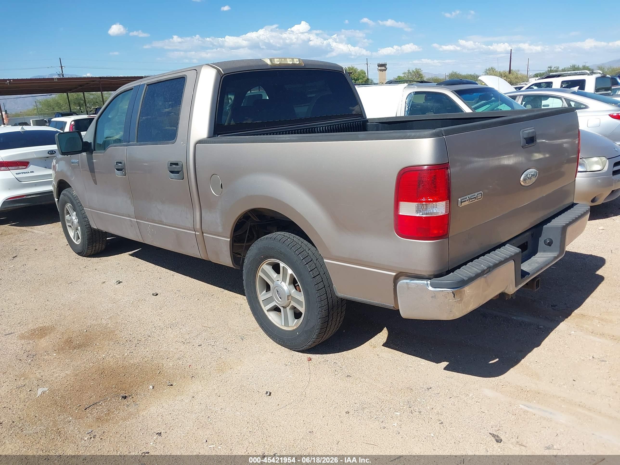 2006 Ford F-150 Lariat/xlt Champagne vin: 1FTPW12506KD87335