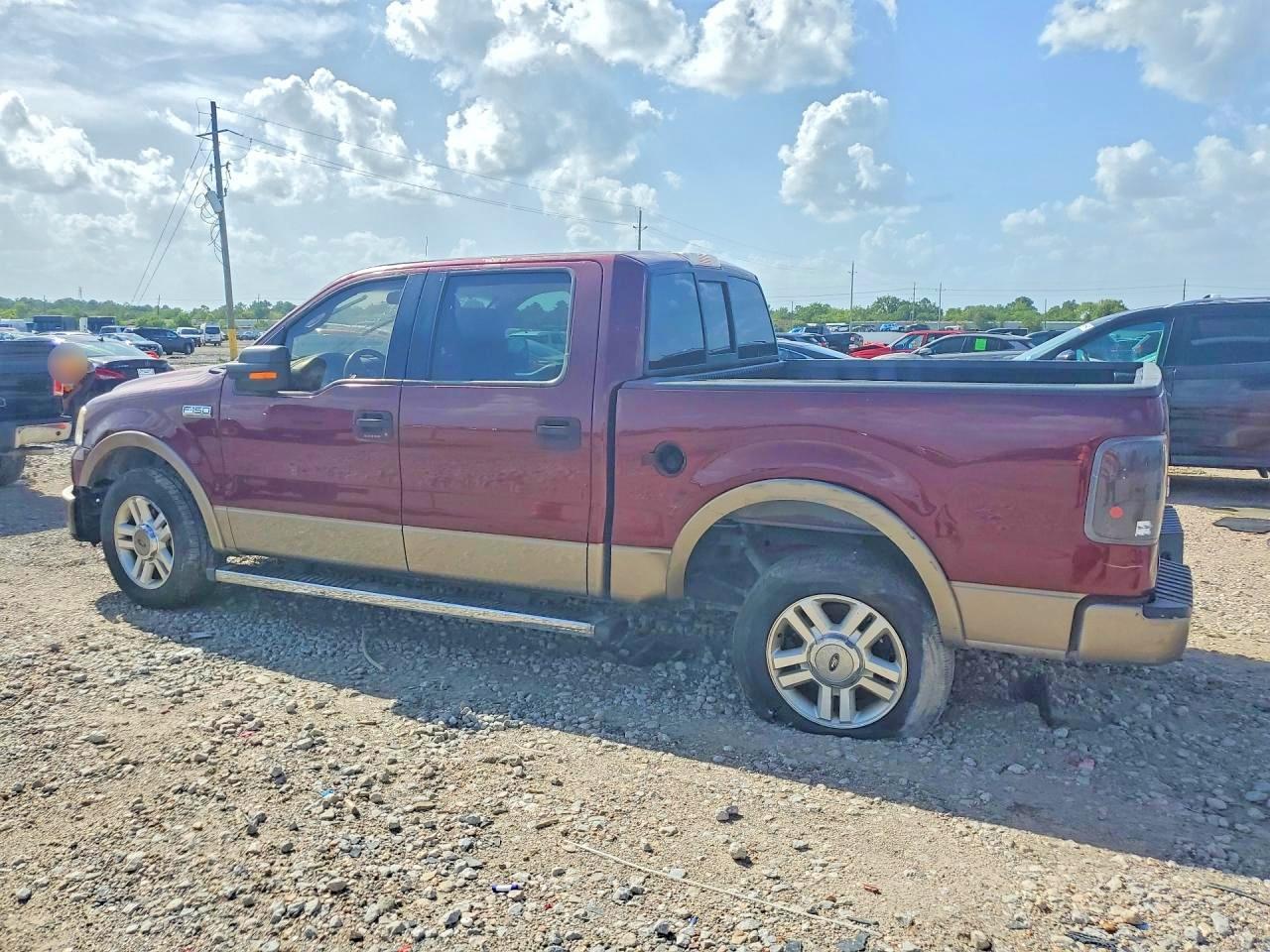 2004 Ford F150 Supercrew Burgundy vin: 1FTPW12514KD25424