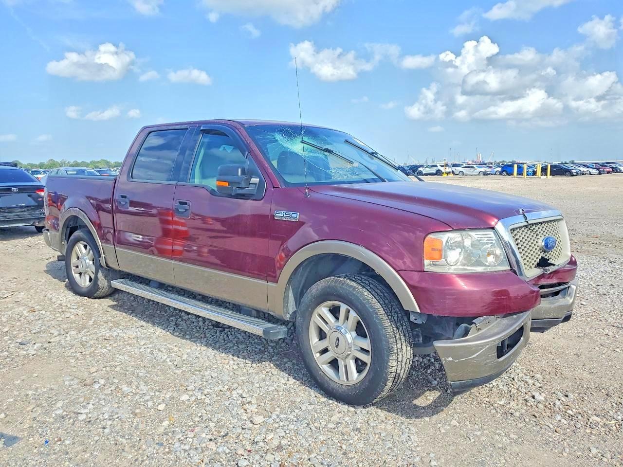 2004 Ford F150 Supercrew Burgundy vin: 1FTPW12514KD25424