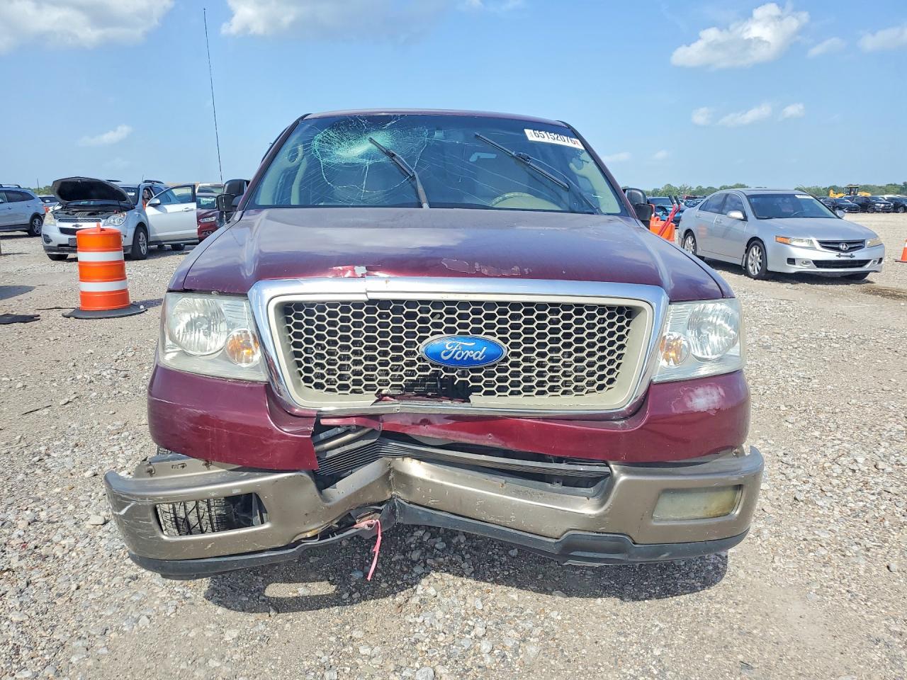 2004 Ford F150 Supercrew Burgundy vin: 1FTPW12514KD25424