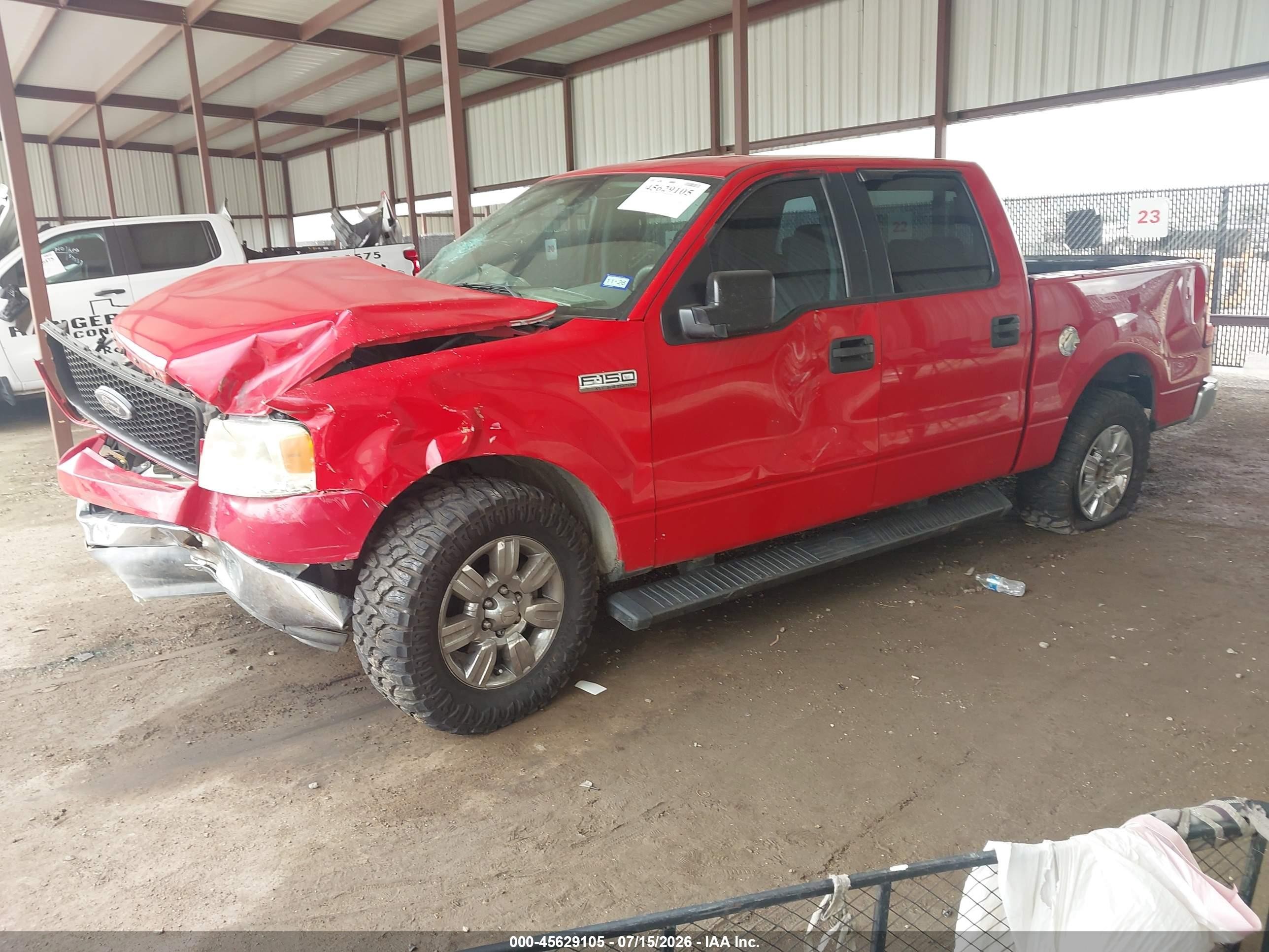 2005 Ford F-150 Lariat/xlt Red vin: 1FTPW12515FA27546