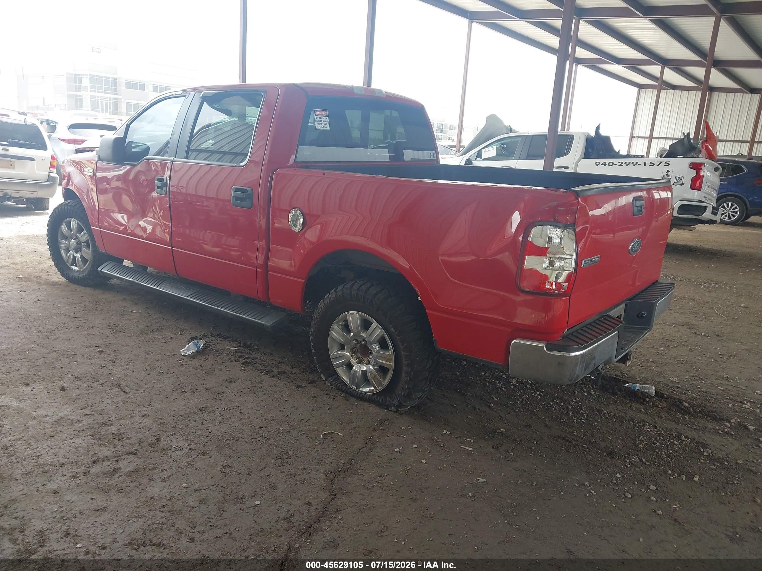2005 Ford F-150 Lariat/xlt Red vin: 1FTPW12515FA27546