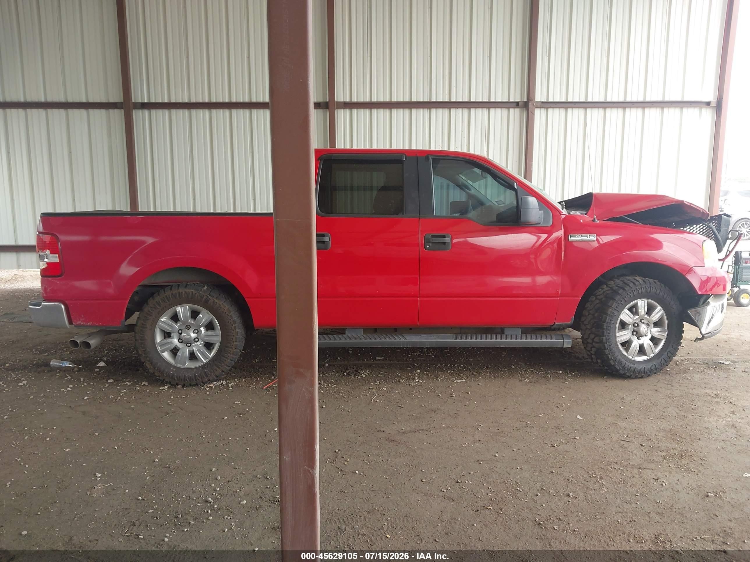 2005 Ford F-150 Lariat/xlt Red vin: 1FTPW12515FA27546