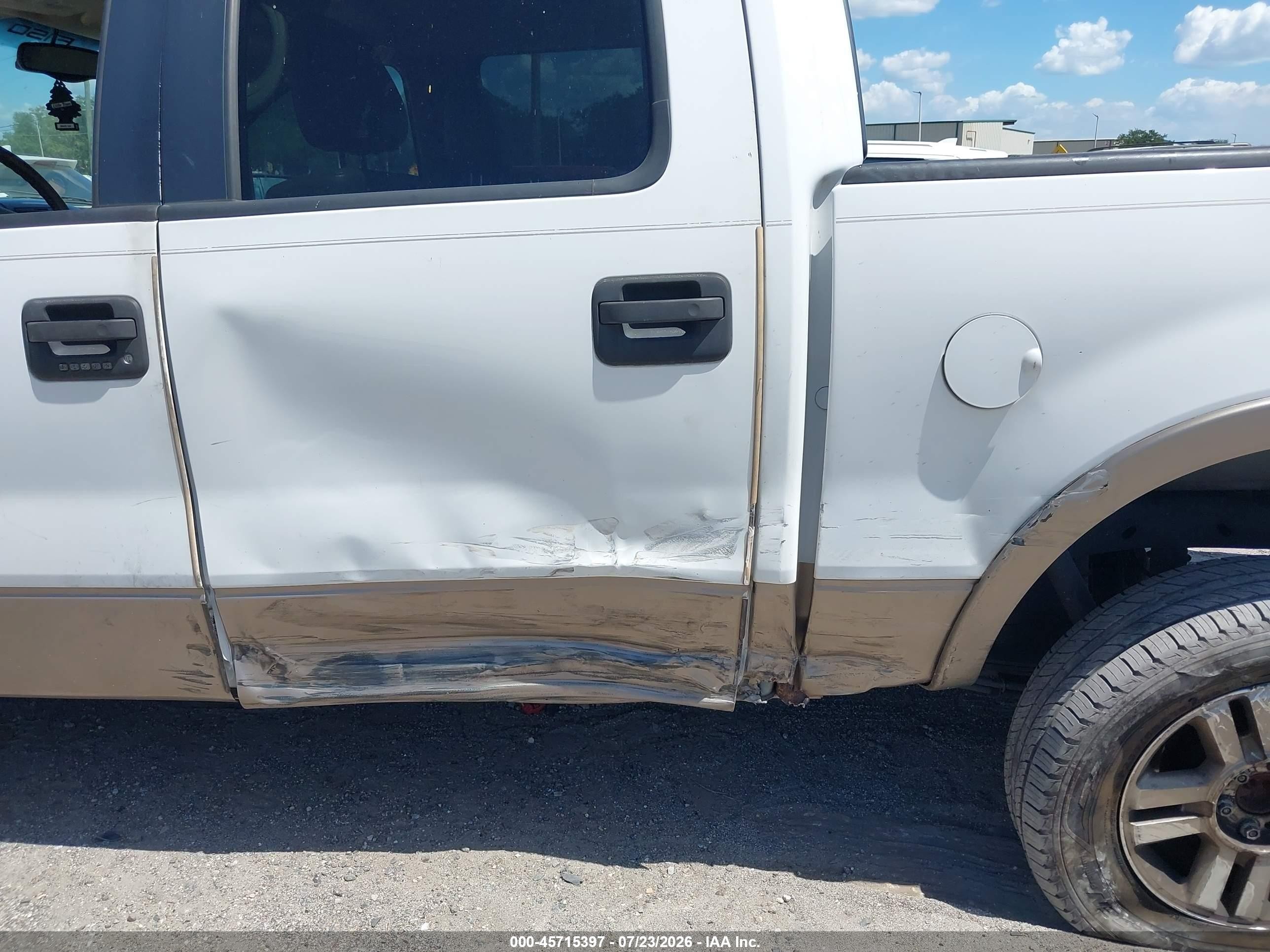 2005 Ford F-150 Lariat/xlt Белый vin: 1FTPW12515KC64822
