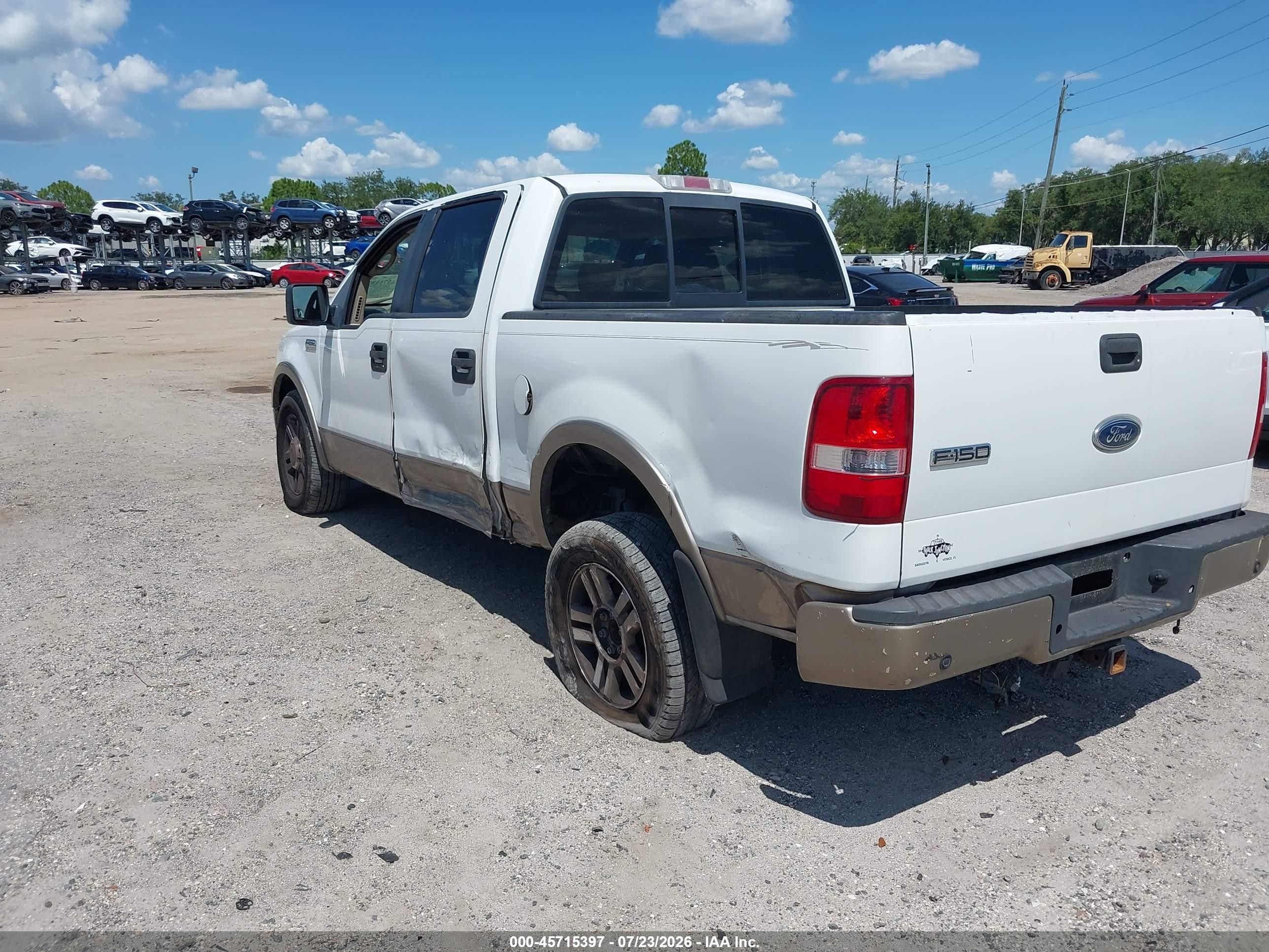 2005 Ford F-150 Lariat/xlt Белый vin: 1FTPW12515KC64822