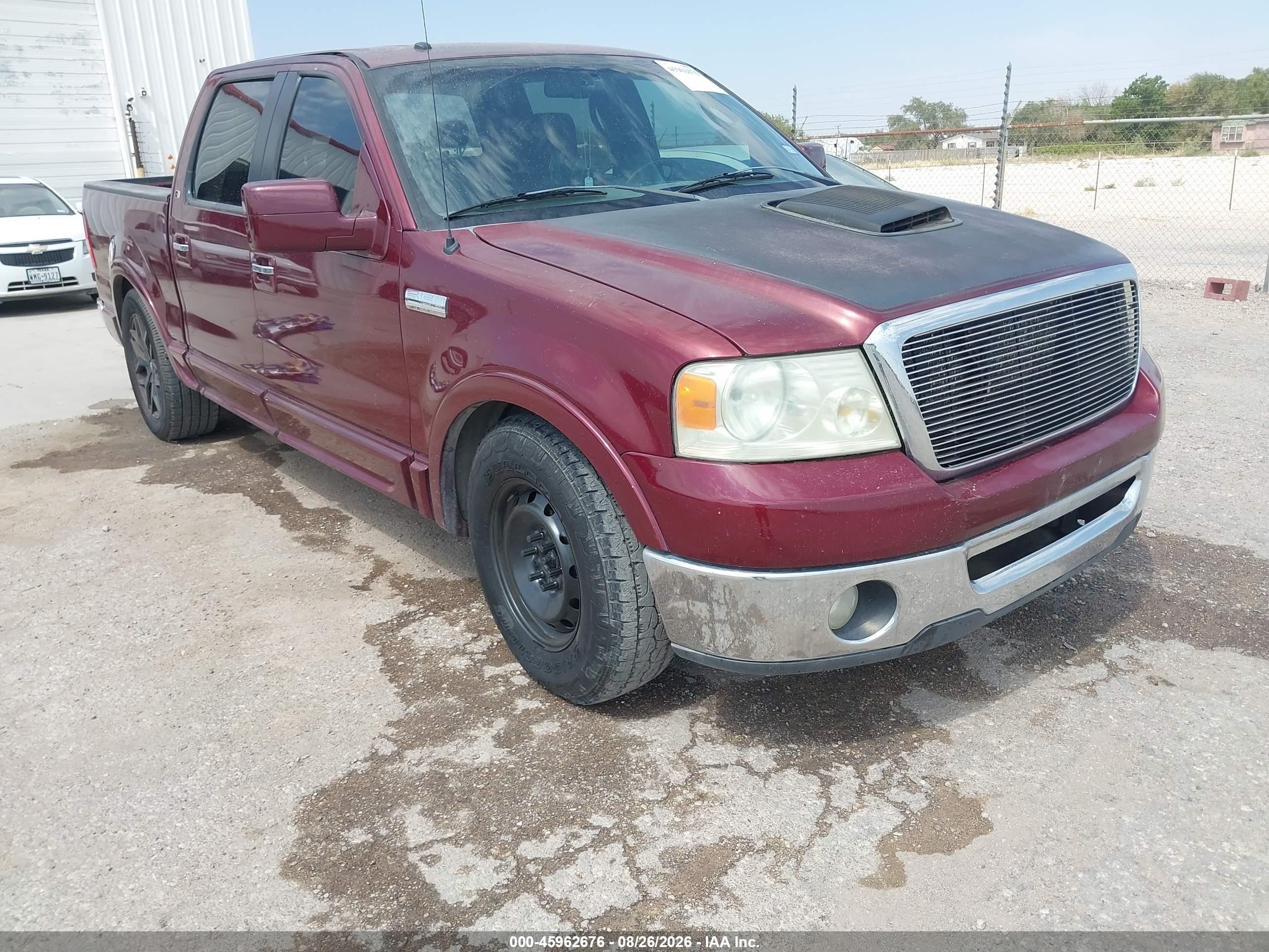 2006 Ford F-150 Lariat/xlt Maroon vin: 1FTPW12516FA83486