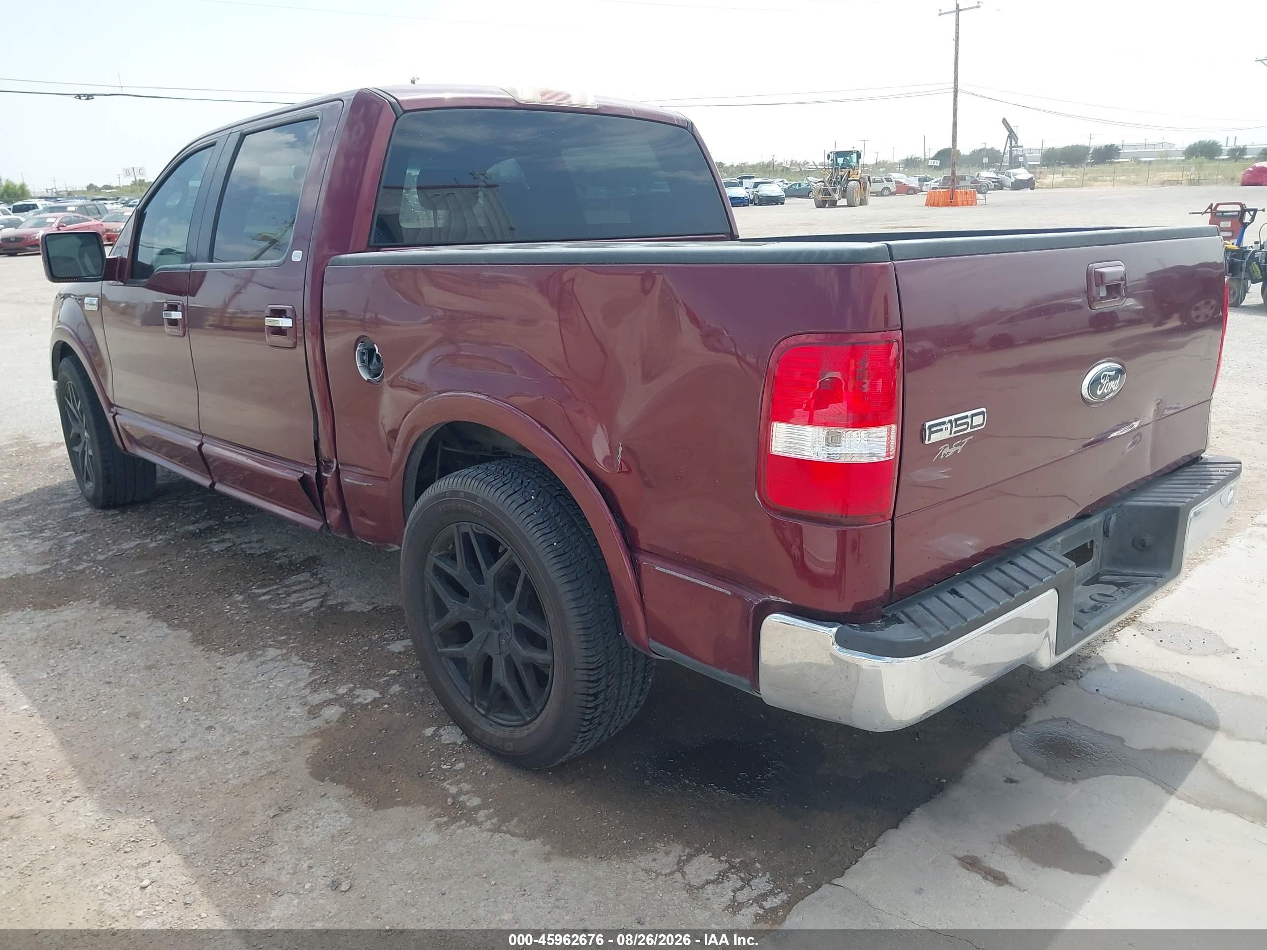 2006 Ford F-150 Lariat/xlt Maroon vin: 1FTPW12516FA83486