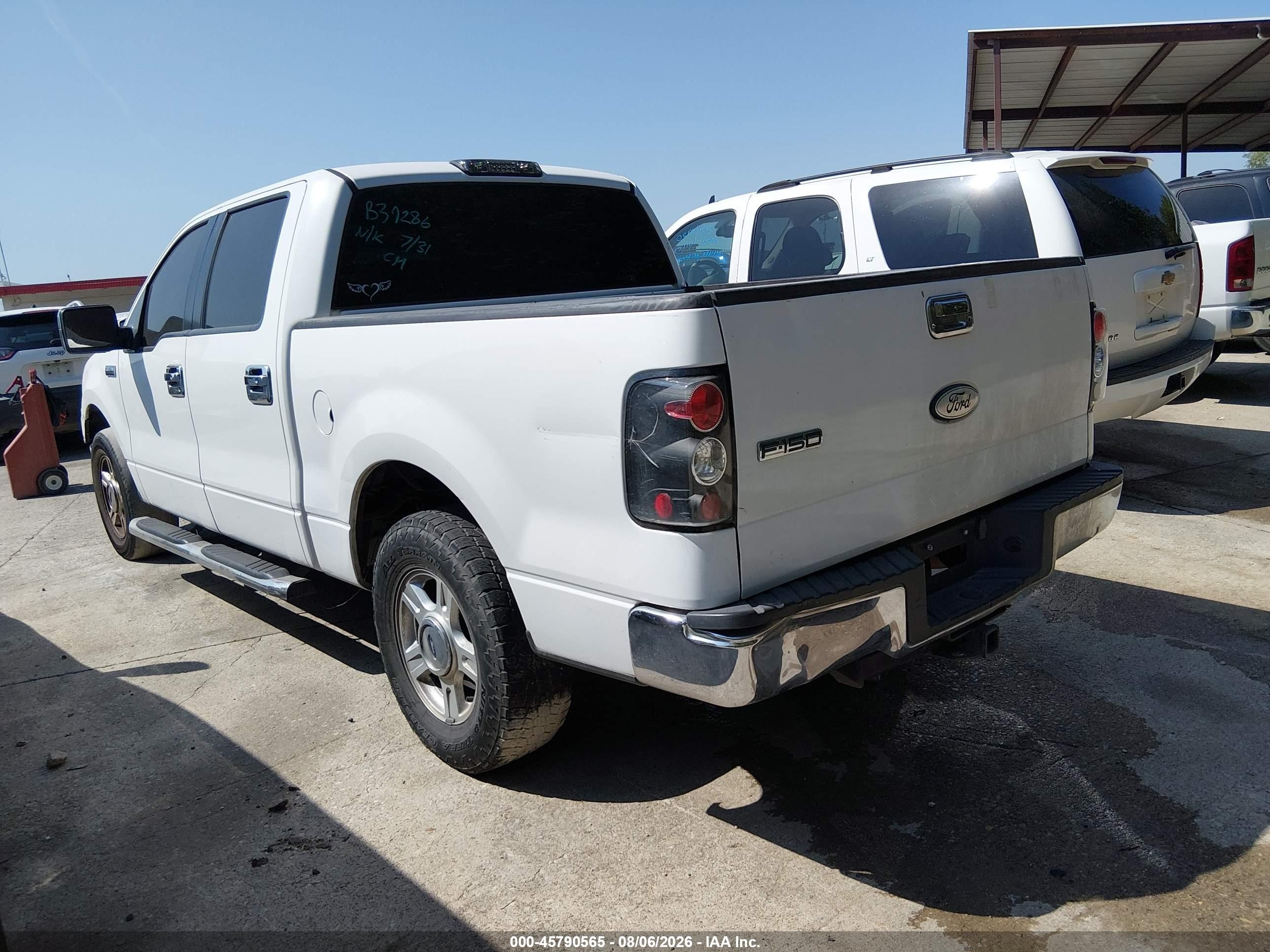 2006 Ford F-150 Lariat/xlt White vin: 1FTPW12516KB39286