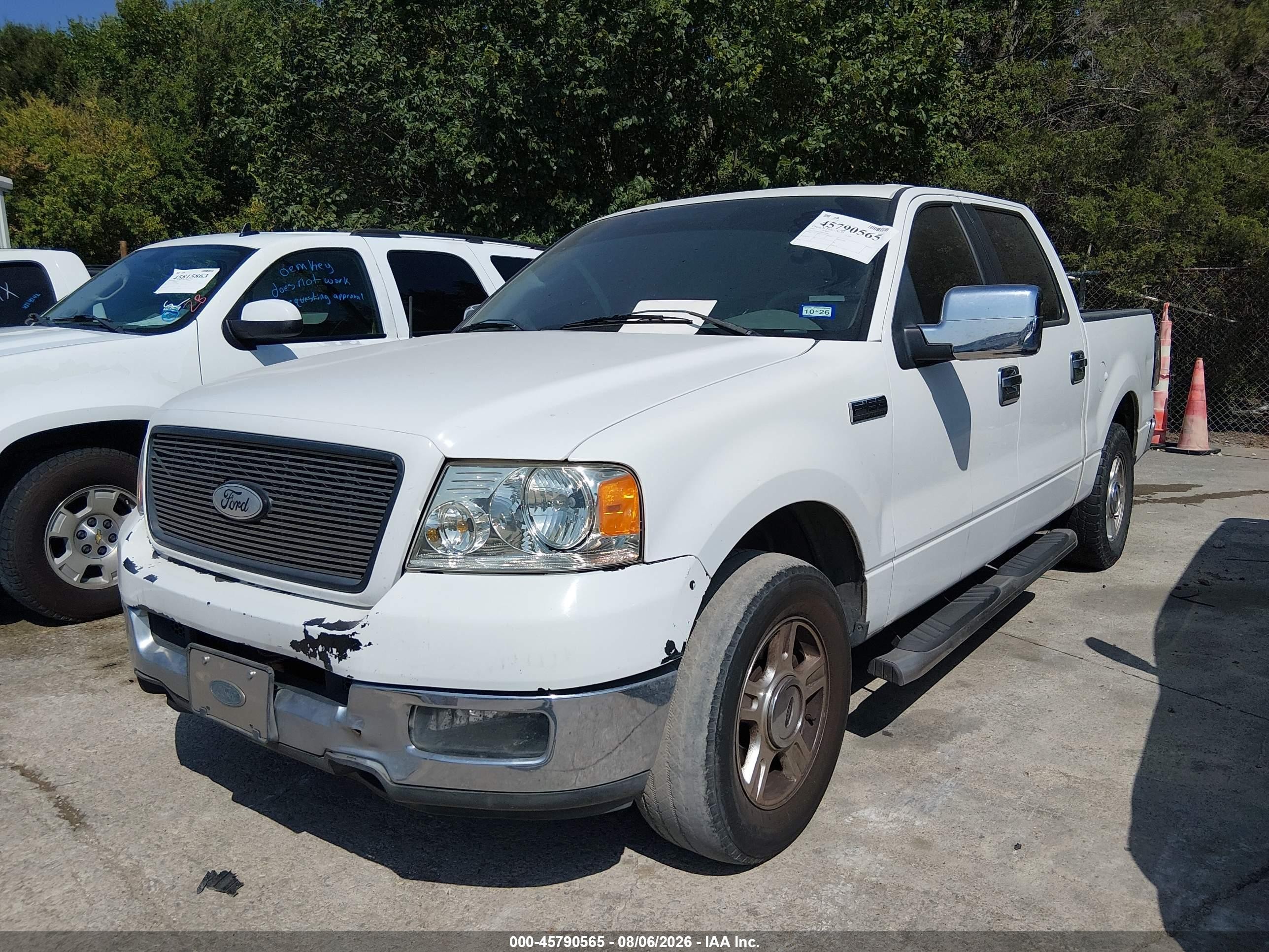 2006 Ford F-150 Lariat/xlt White vin: 1FTPW12516KB39286