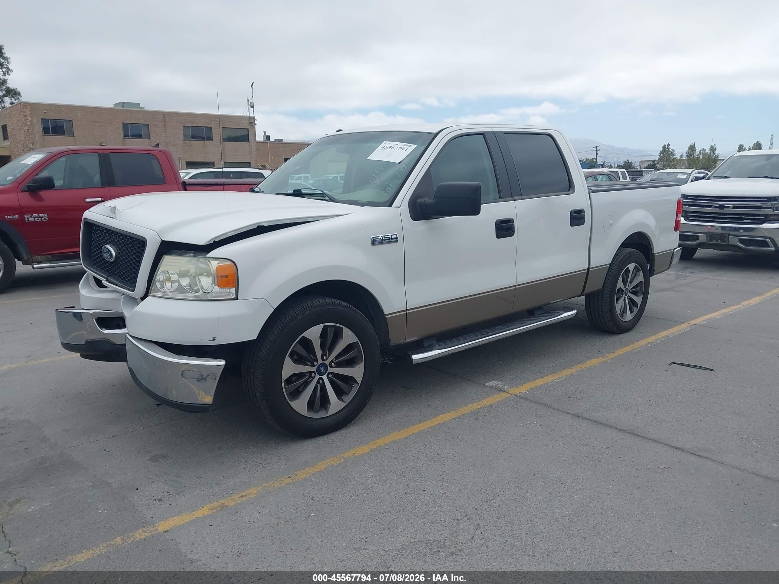 2006 Ford F-150 Lariat/xlt White vin: 1FTPW12516KC58844