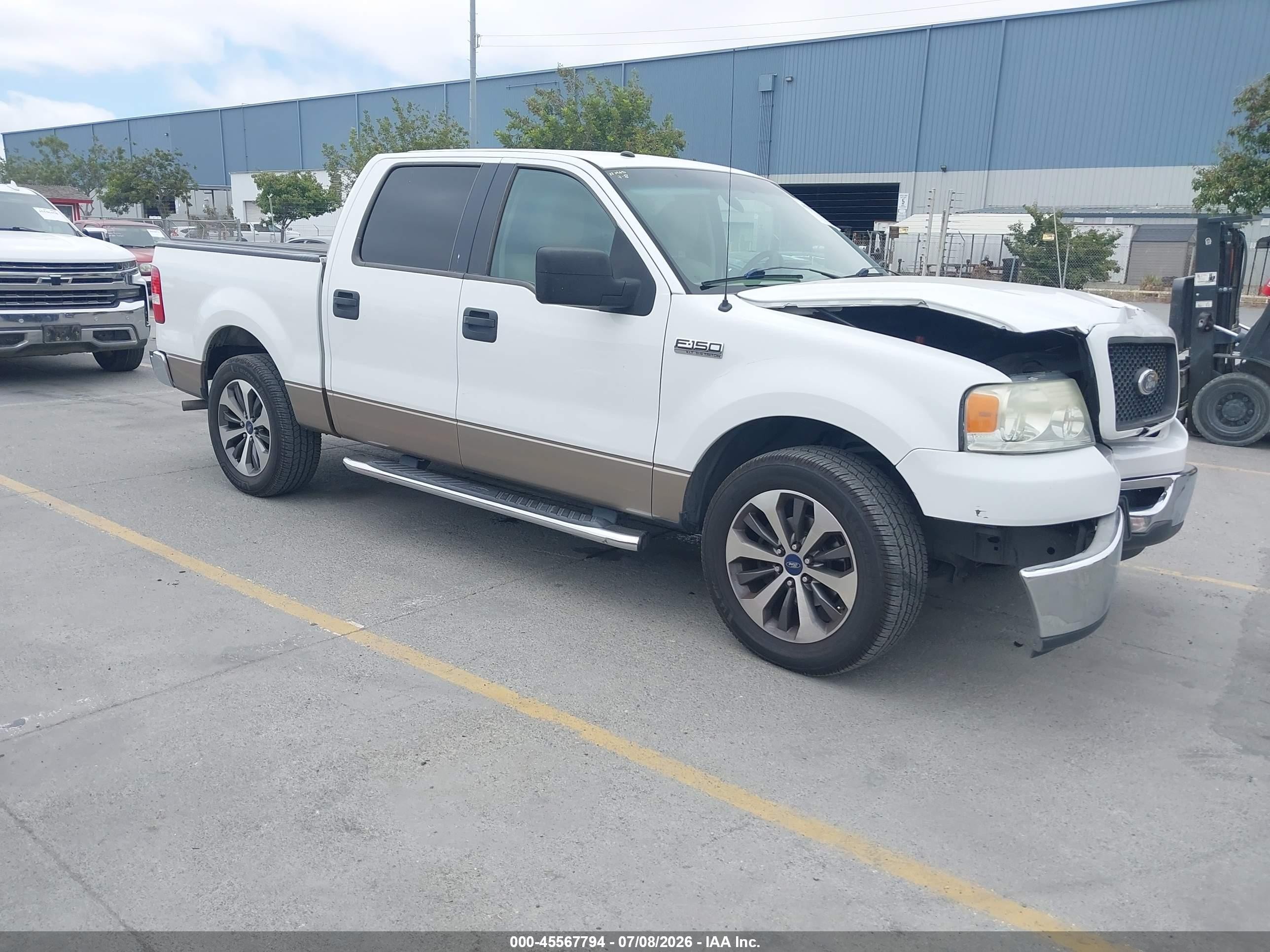 2006 Ford F-150 Lariat/xlt White vin: 1FTPW12516KC58844