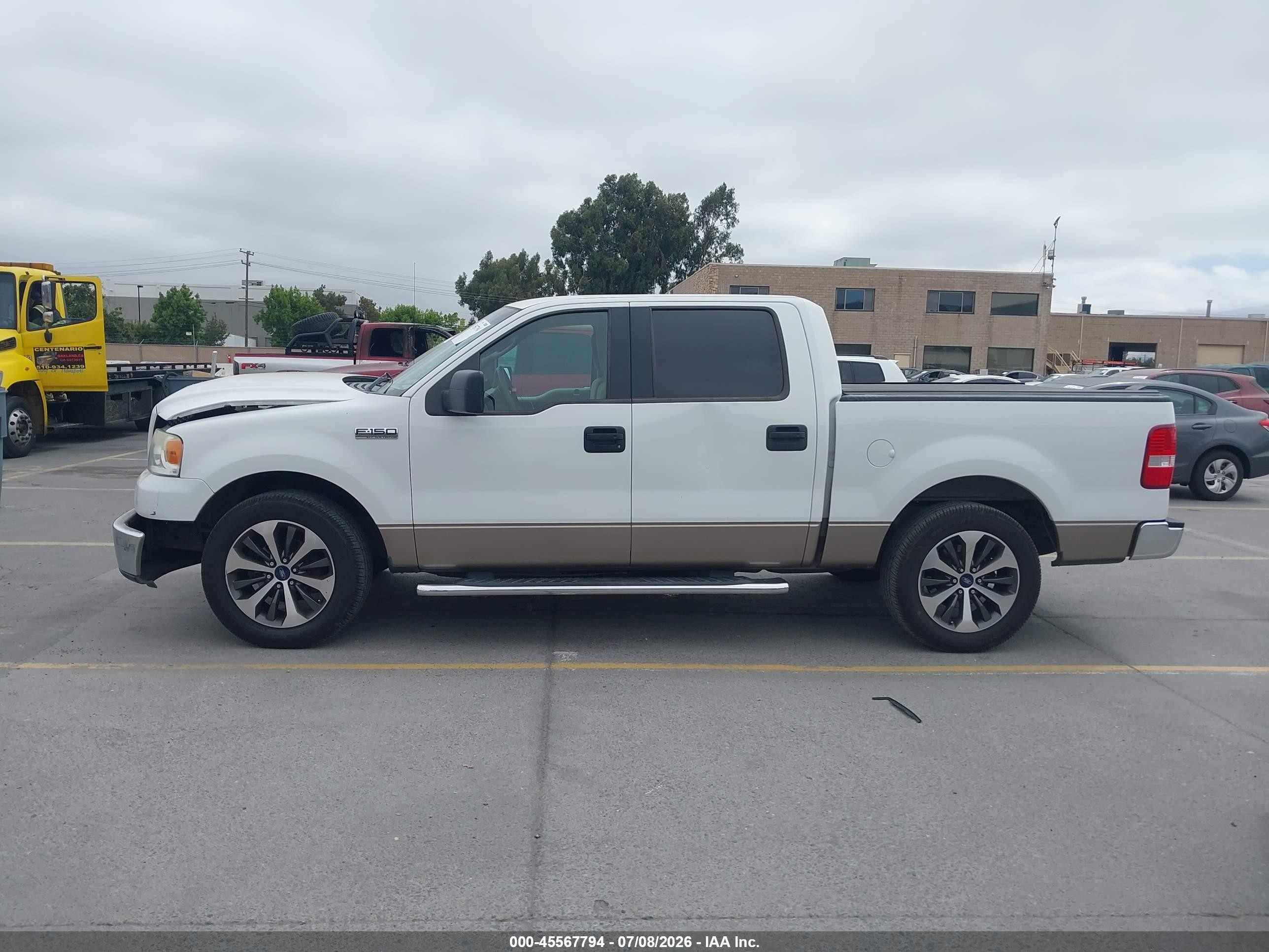 2006 Ford F-150 Lariat/xlt White vin: 1FTPW12516KC58844