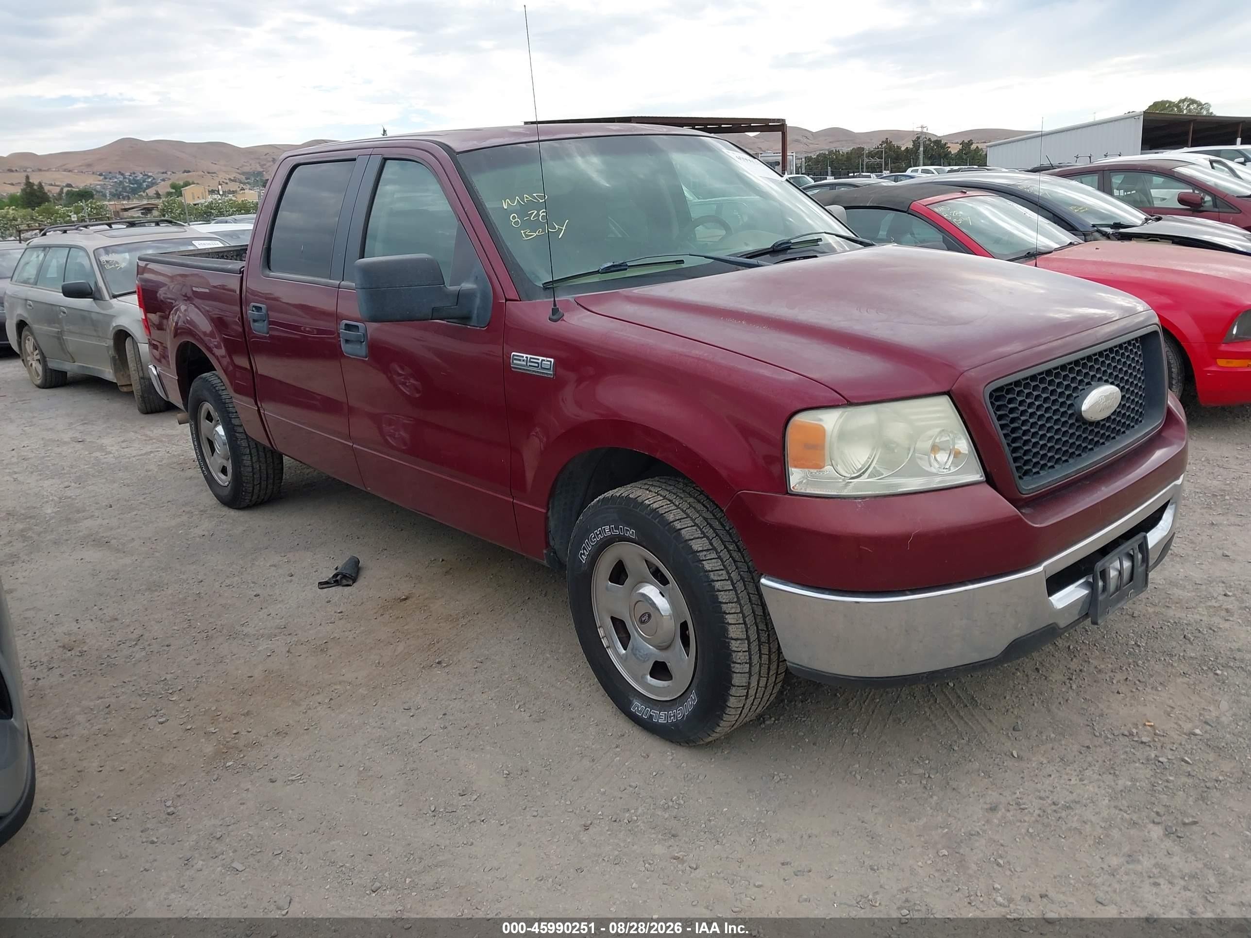 2006 Ford F-150 Lariat/xlt Red vin: 1FTPW12516KE00013