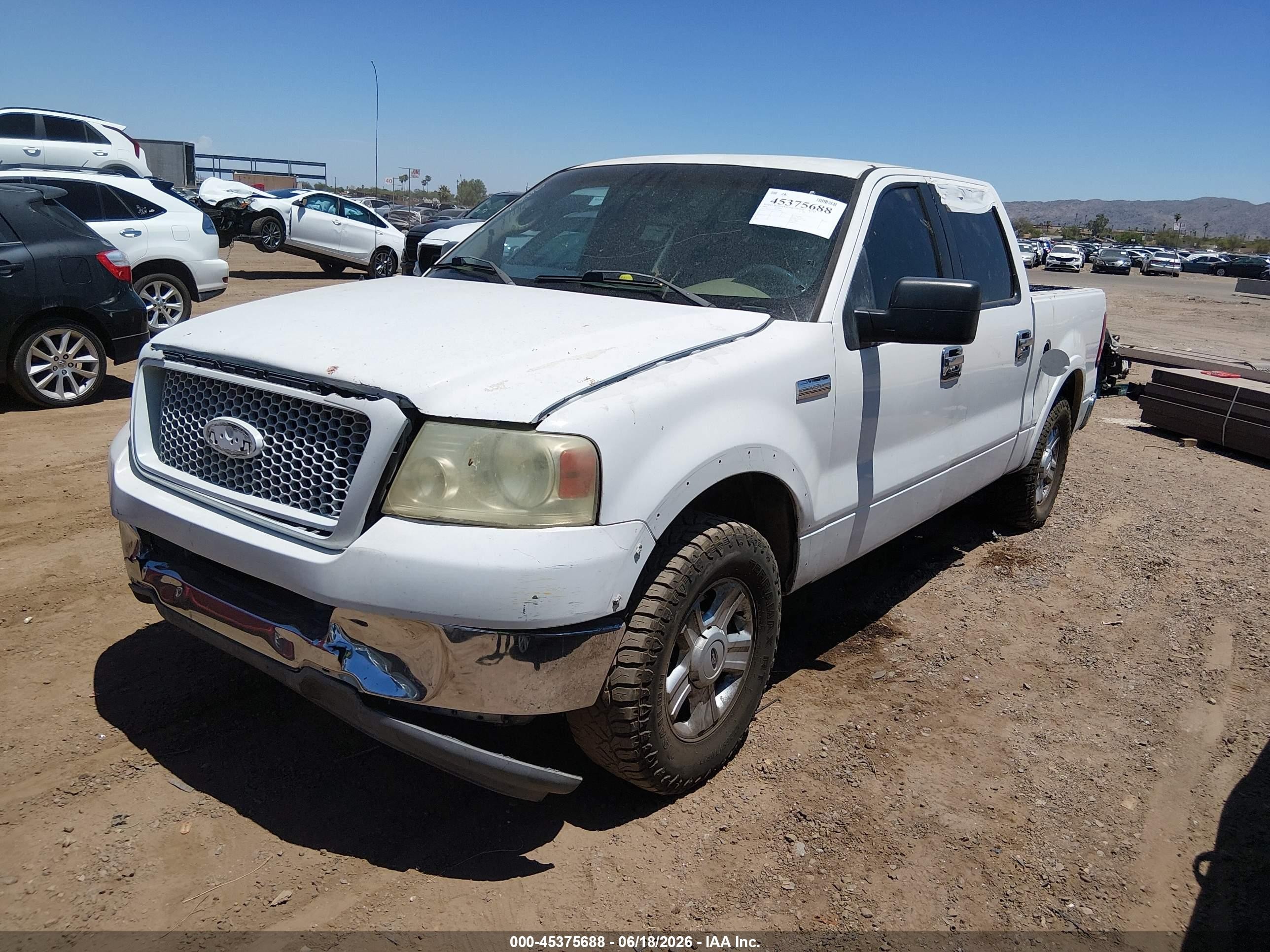 2004 Ford F-150 Lariat/xlt White vin: 1FTPW12524KC96855