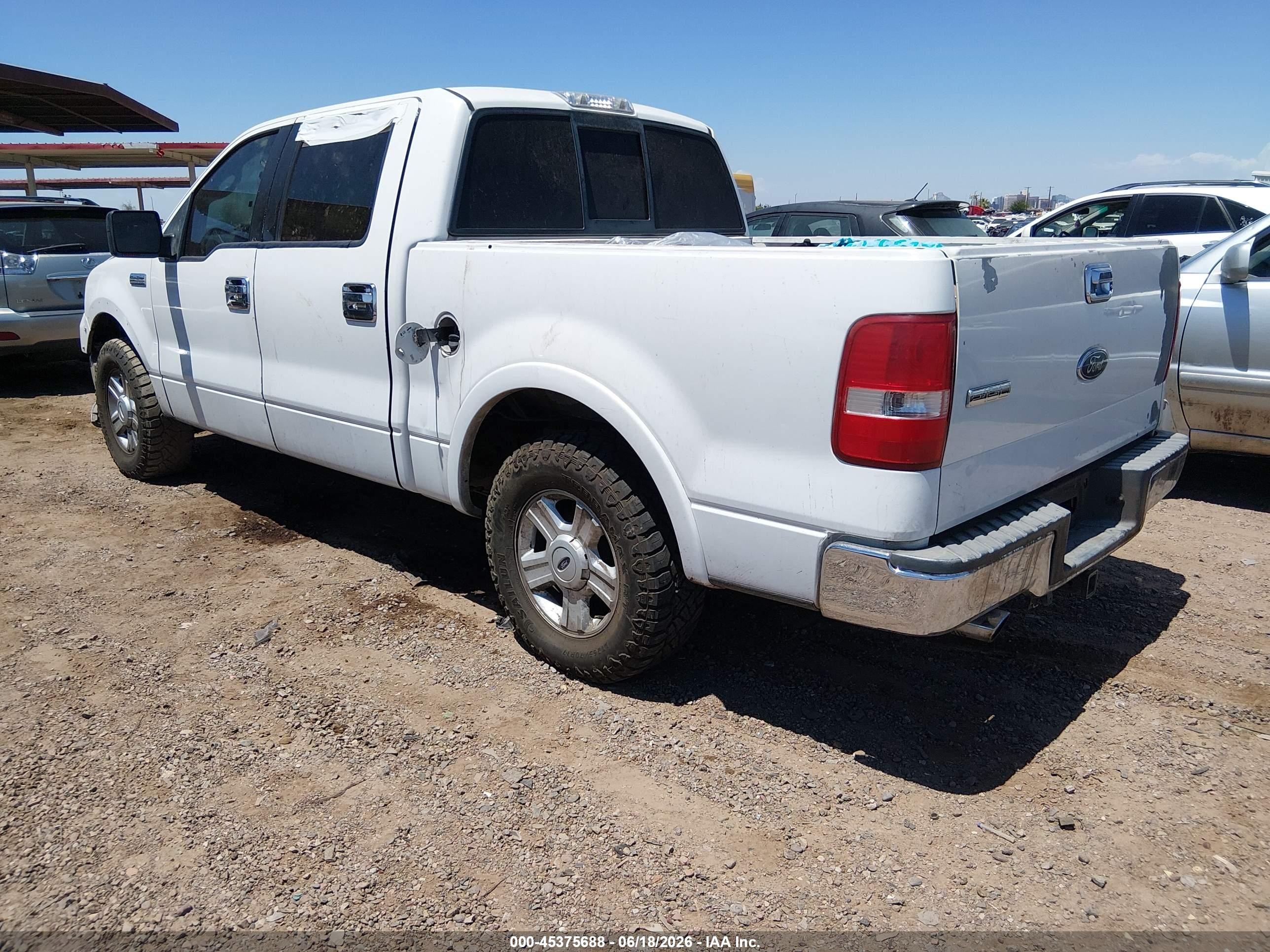 2004 Ford F-150 Lariat/xlt White vin: 1FTPW12524KC96855