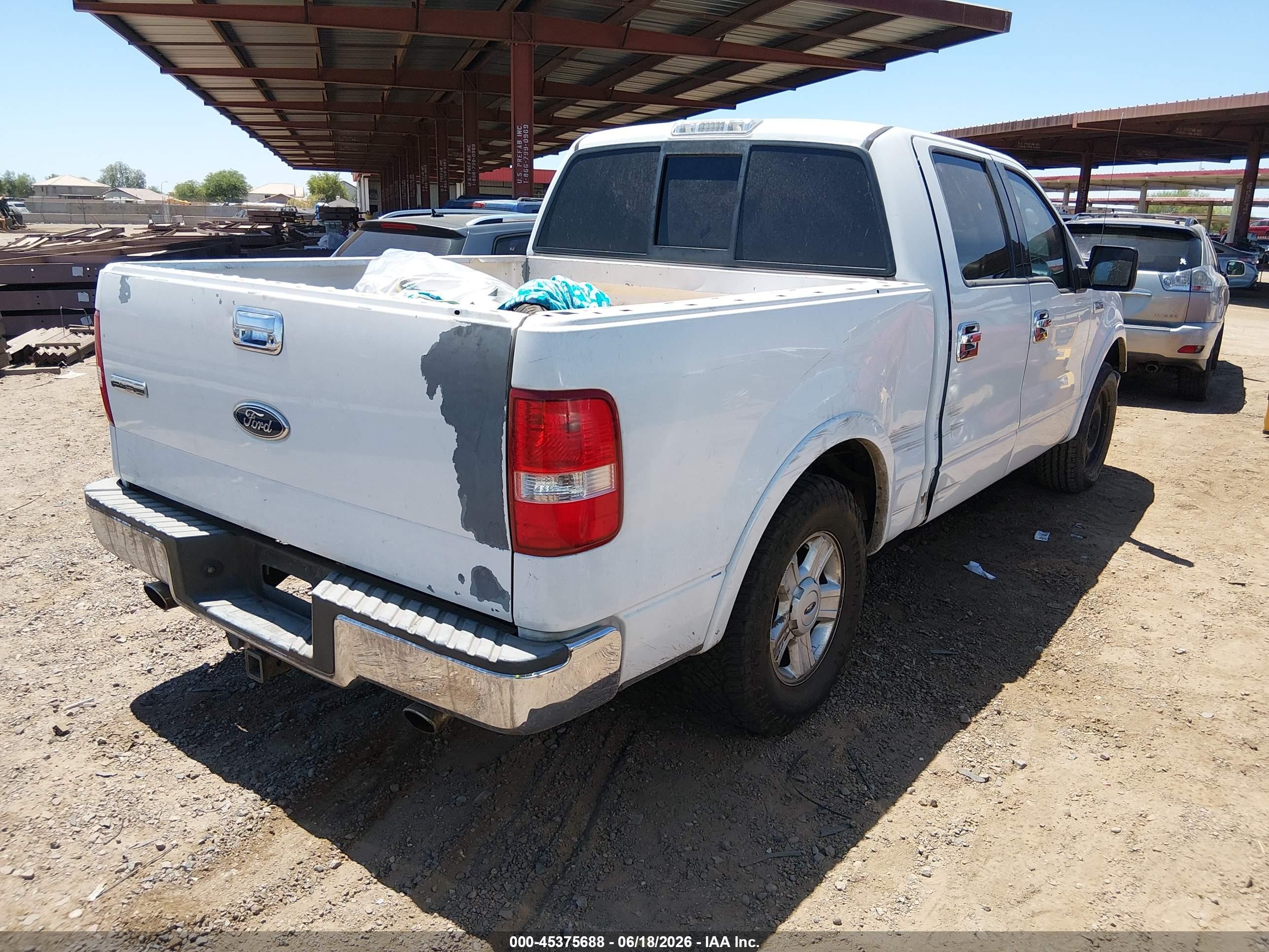 2004 Ford F-150 Lariat/xlt White vin: 1FTPW12524KC96855
