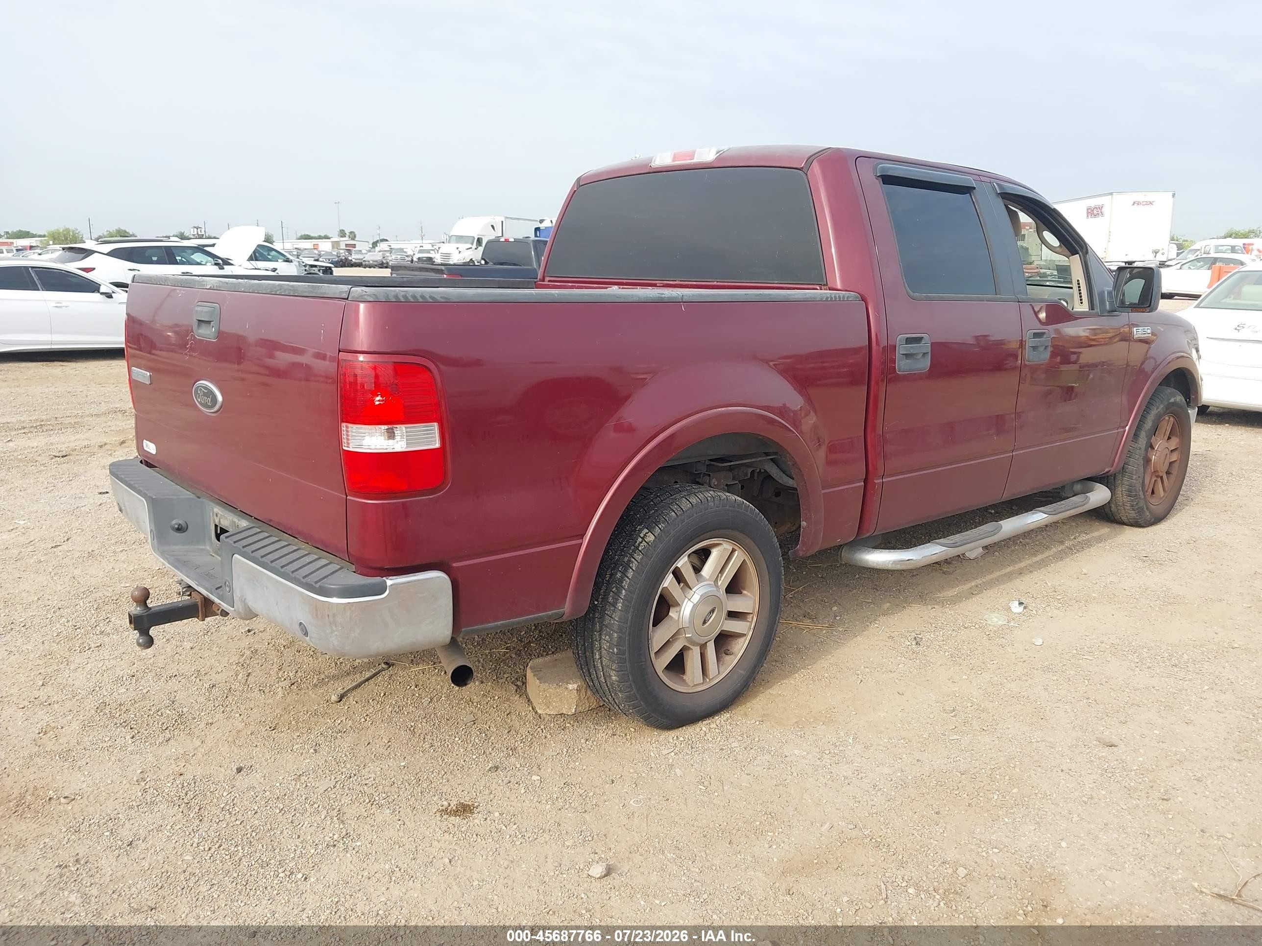 2005 Ford F-150 Lariat/xlt Maroon vin: 1FTPW12525KD47806