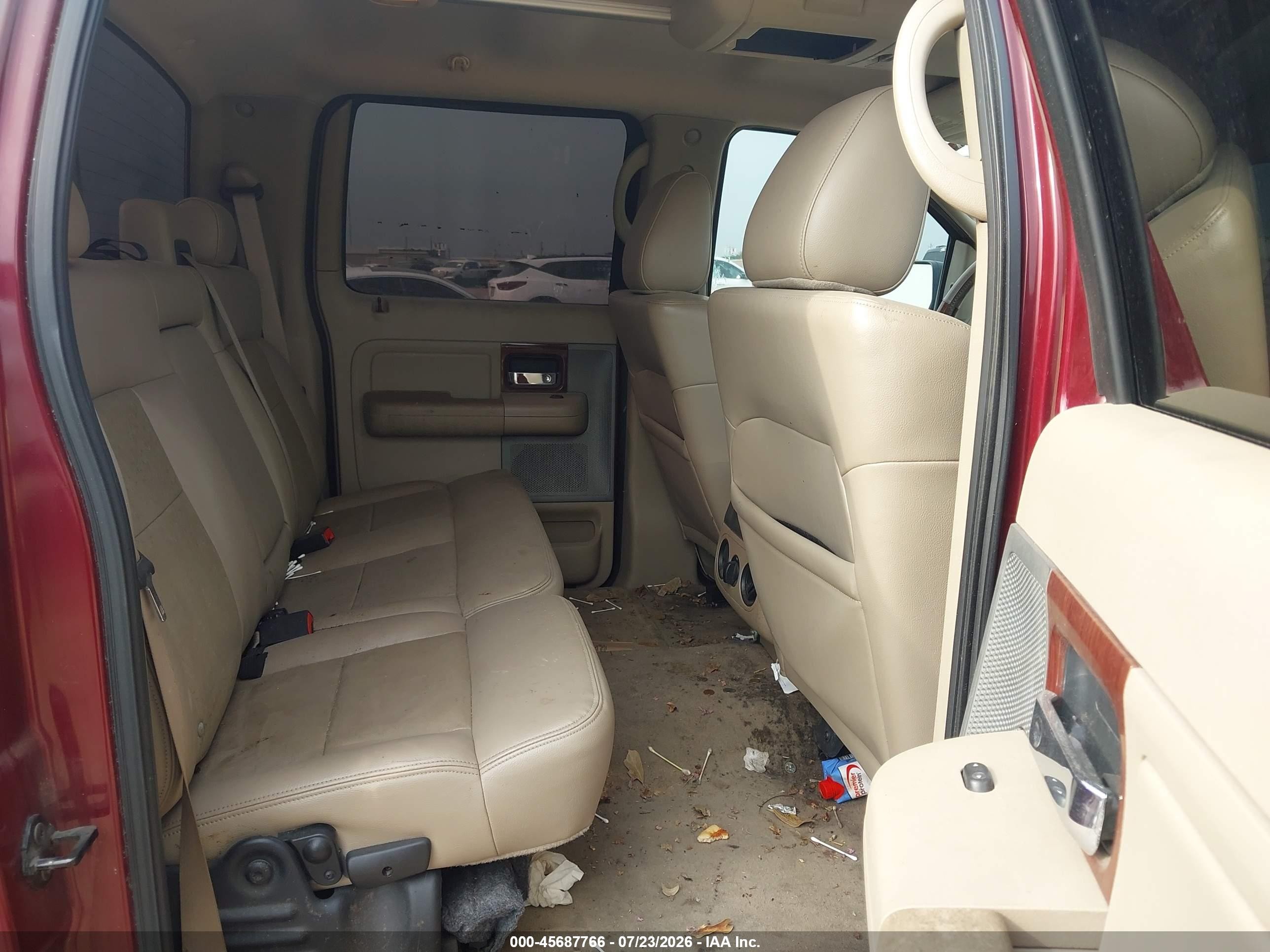2005 Ford F-150 Lariat/xlt Maroon vin: 1FTPW12525KD47806