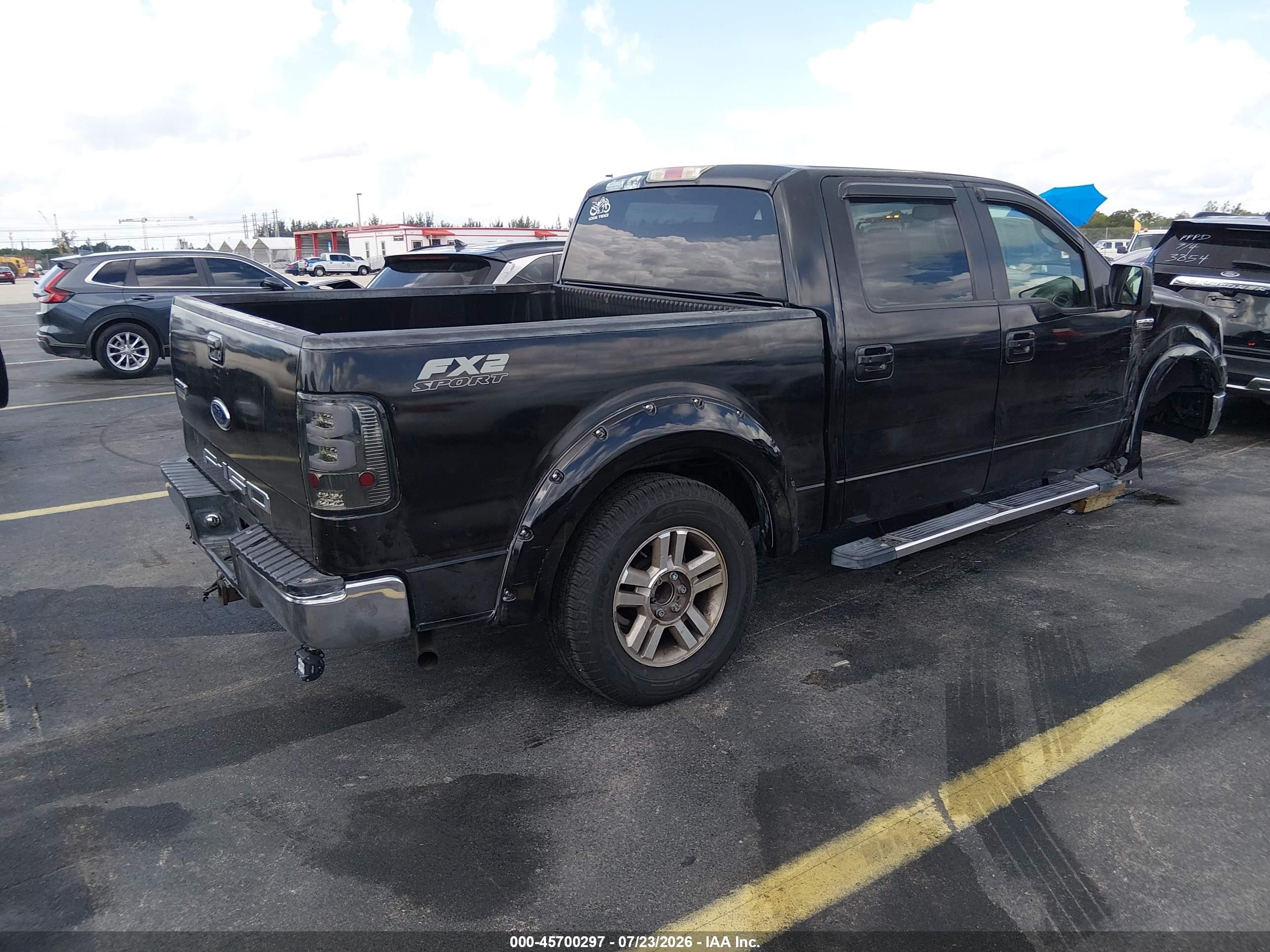 2005 Ford F-150 Lariat/xlt Black vin: 1FTPW12525KE29194