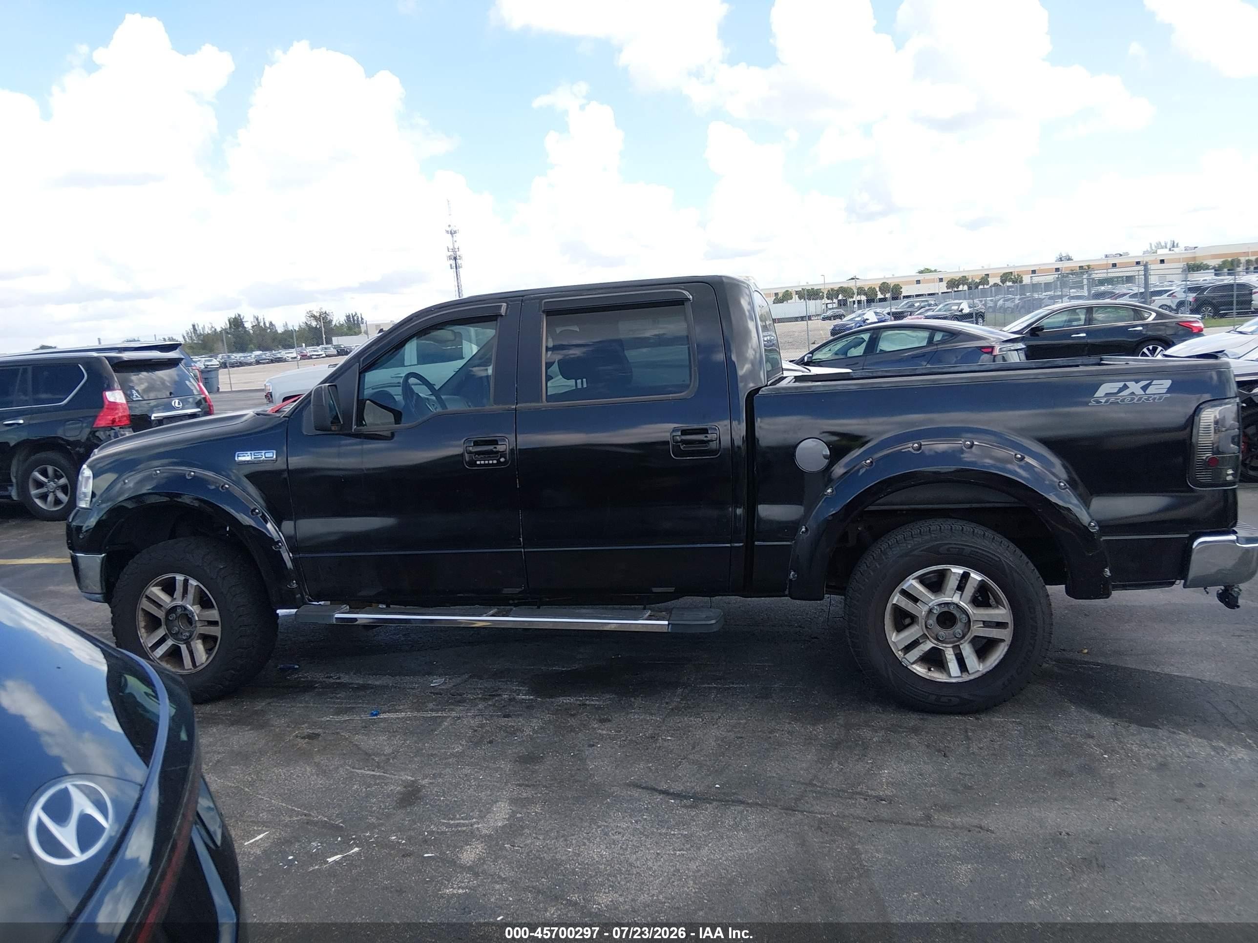 2005 Ford F-150 Lariat/xlt Black vin: 1FTPW12525KE29194