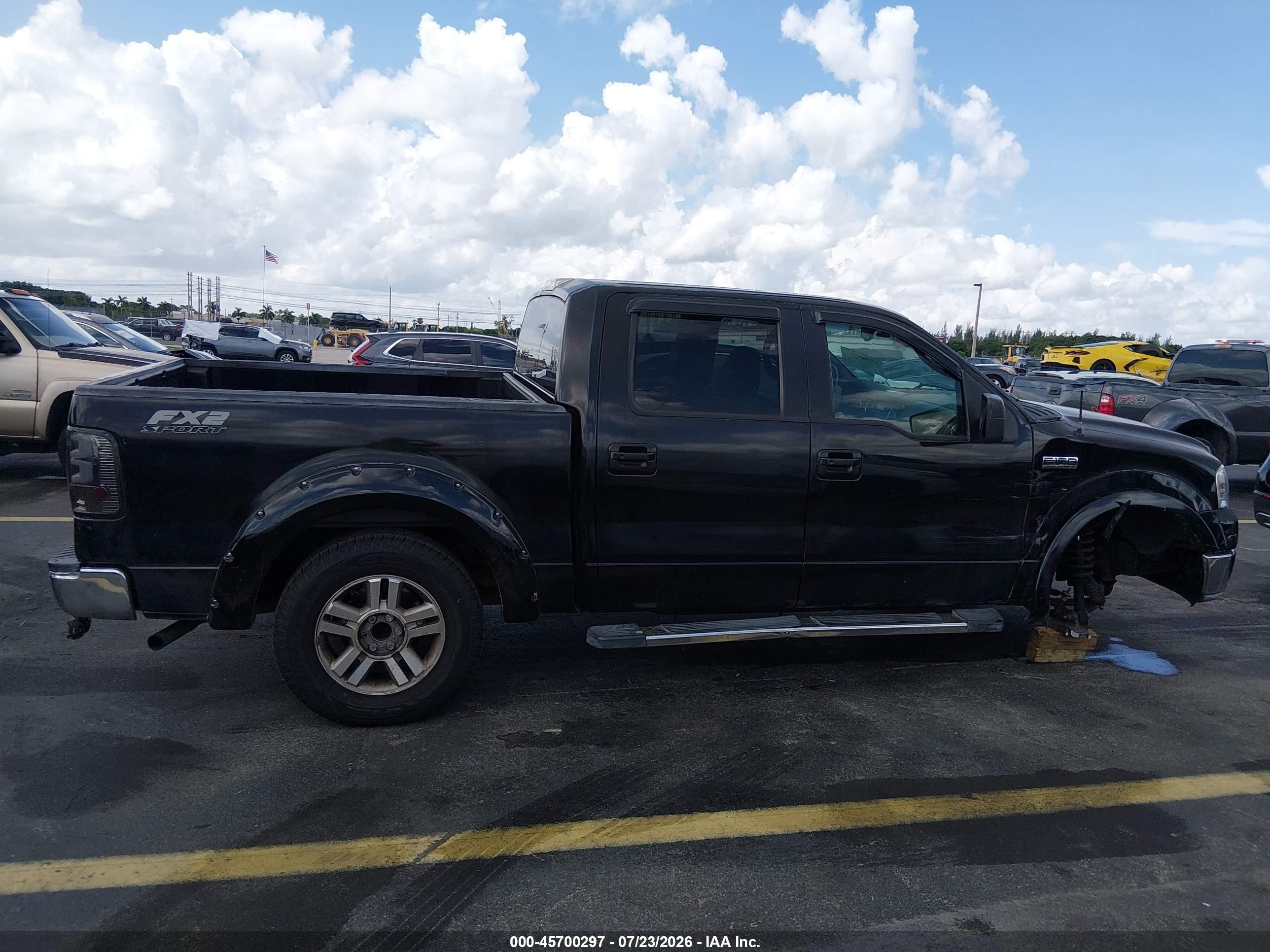 2005 Ford F-150 Lariat/xlt Black vin: 1FTPW12525KE29194