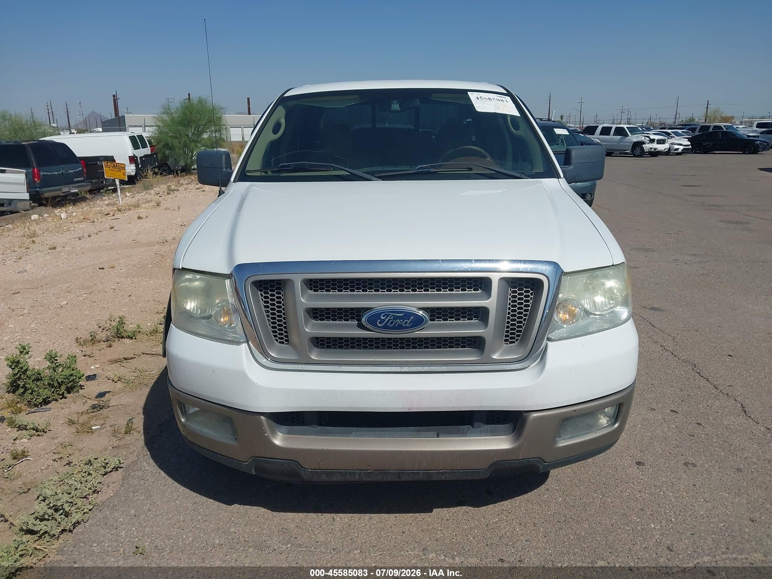 2005 Ford F-150 Lariat/xlt White vin: 1FTPW12525KE68528
