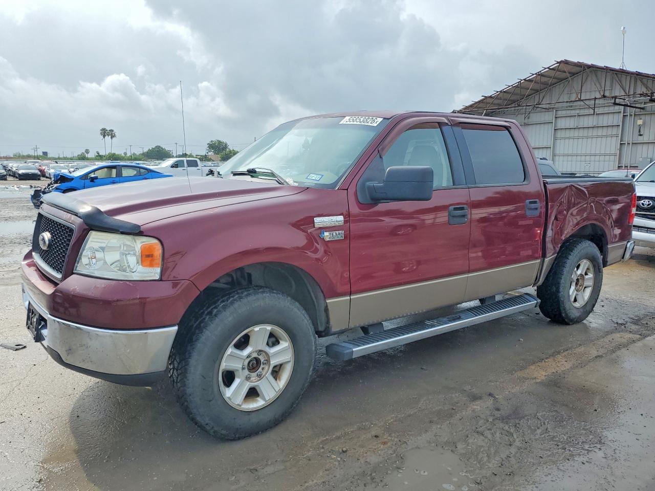 2006 Ford F150 Supercrew Burgundy vin: 1FTPW12526KB23629