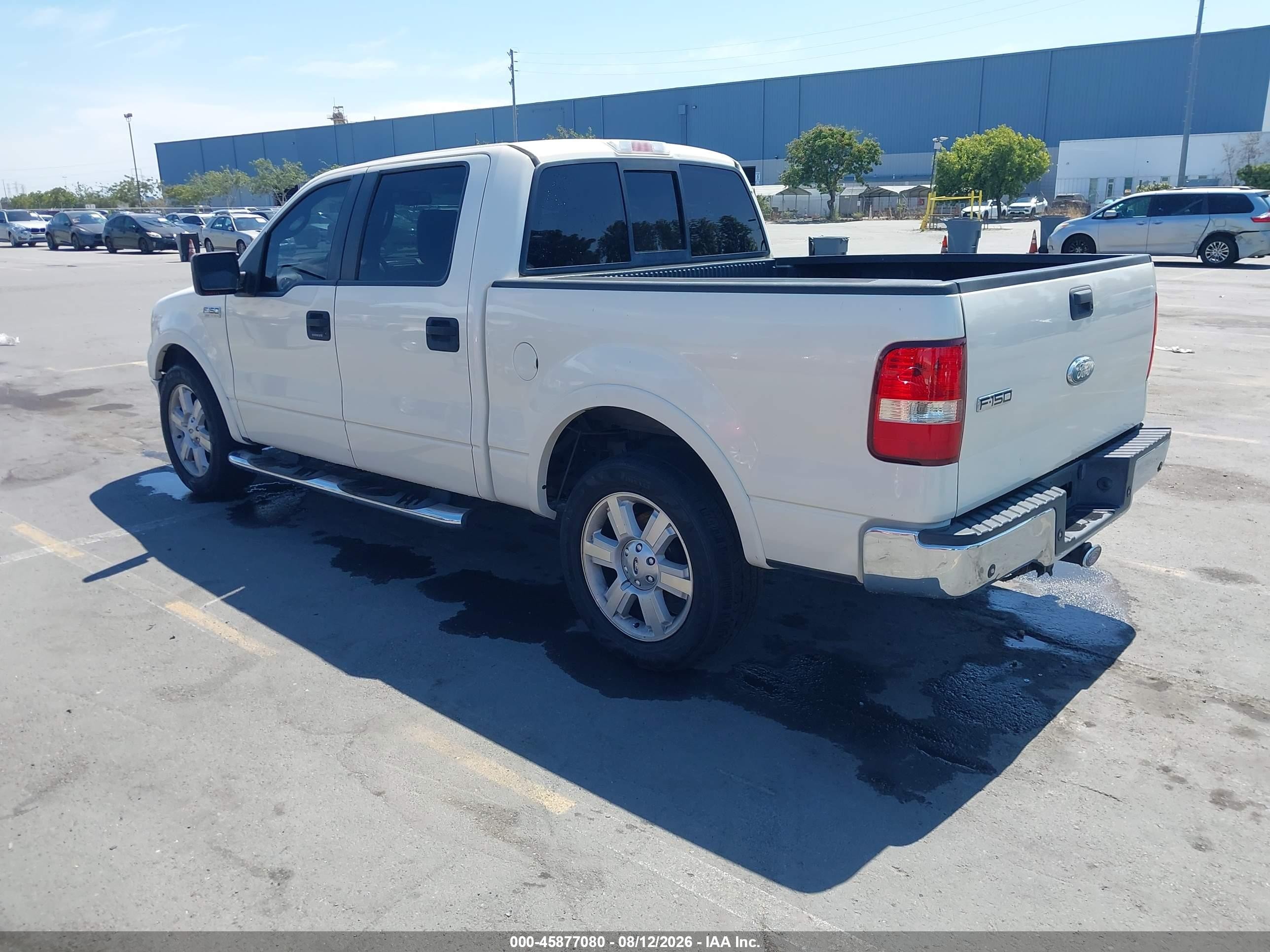 2007 Ford F-150 Lariat/xlt White vin: 1FTPW12527FB60707