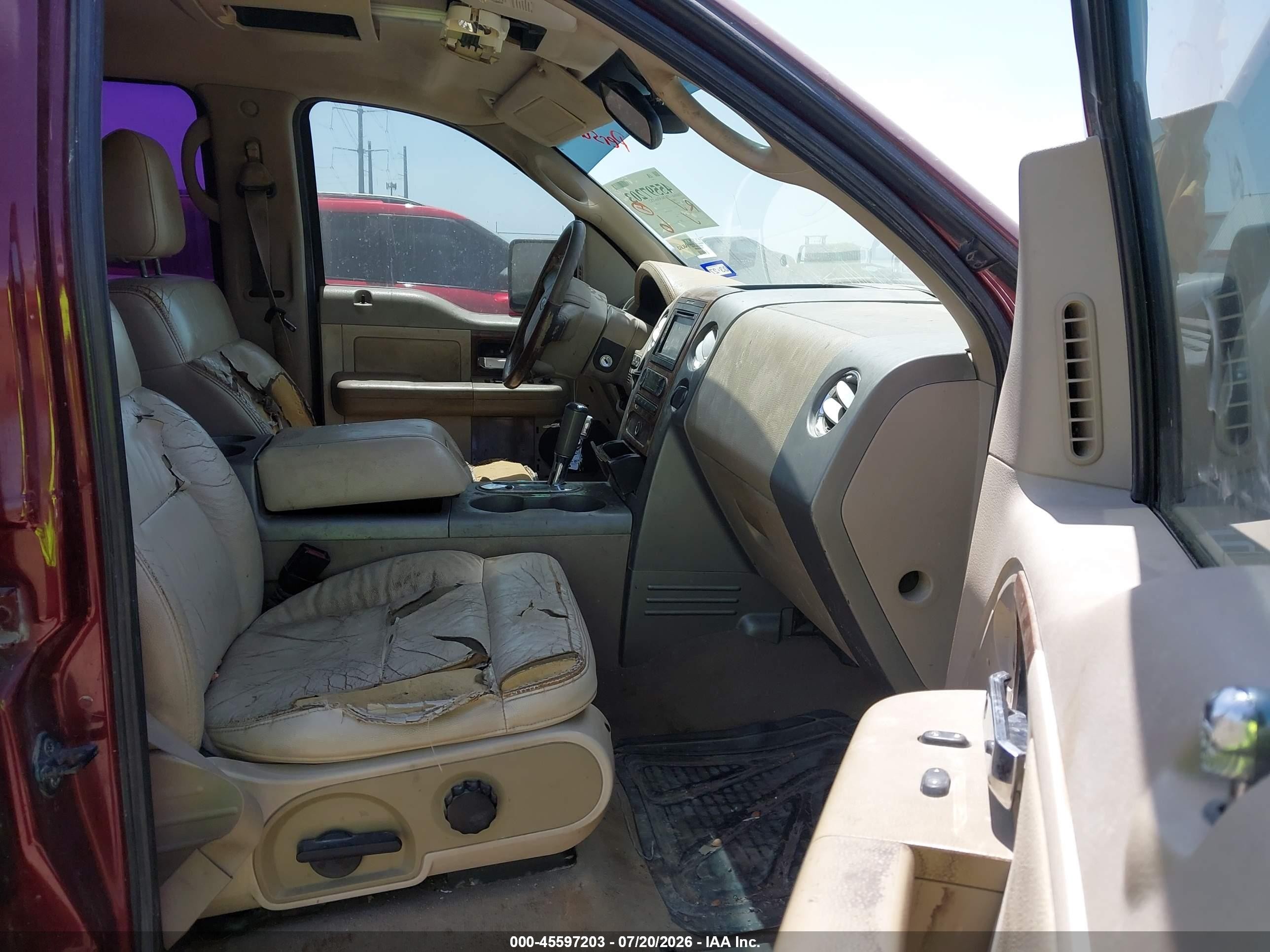 2004 Ford F-150 Lariat/xlt Burgundy vin: 1FTPW12534KB96232