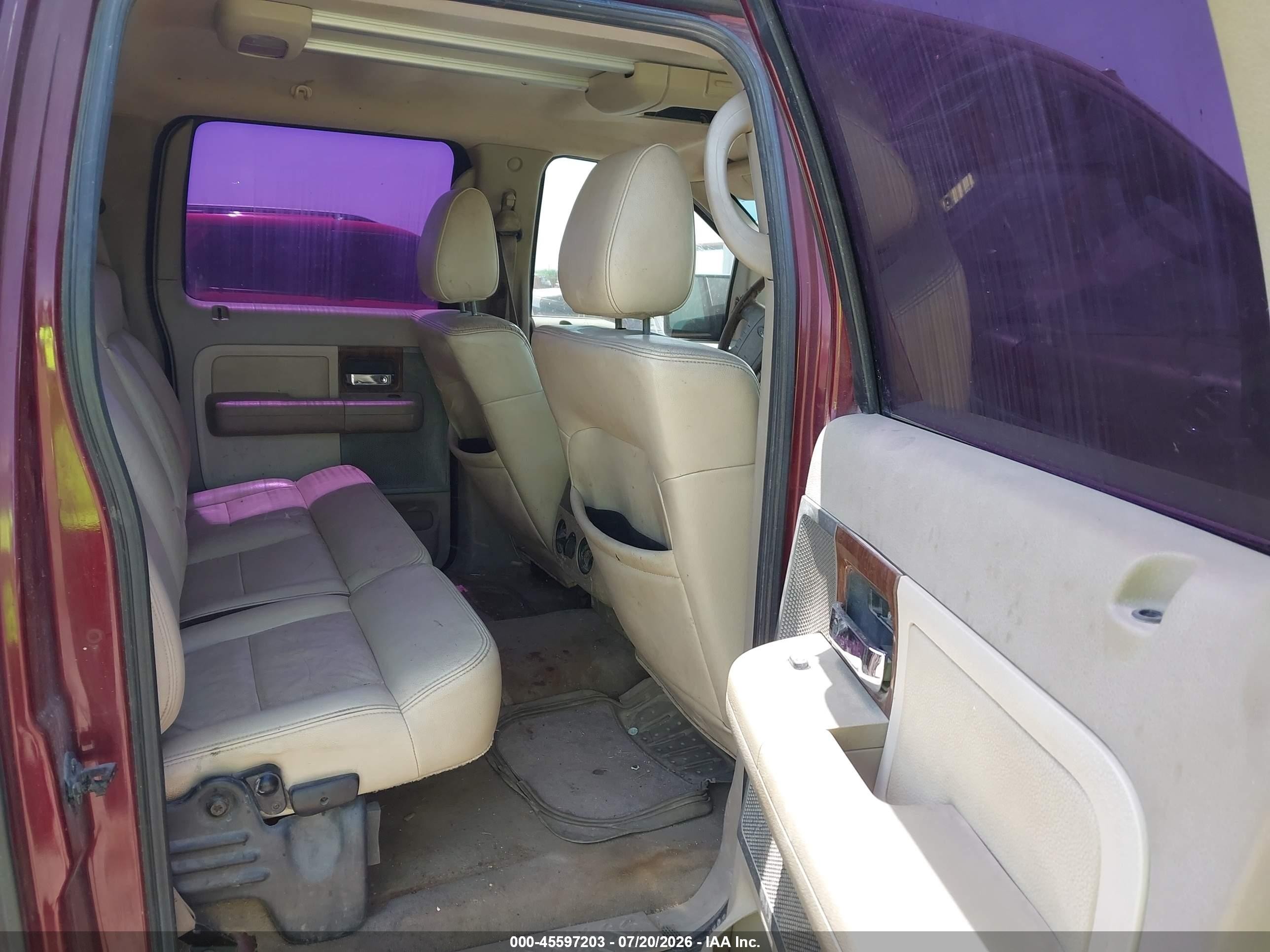 2004 Ford F-150 Lariat/xlt Burgundy vin: 1FTPW12534KB96232